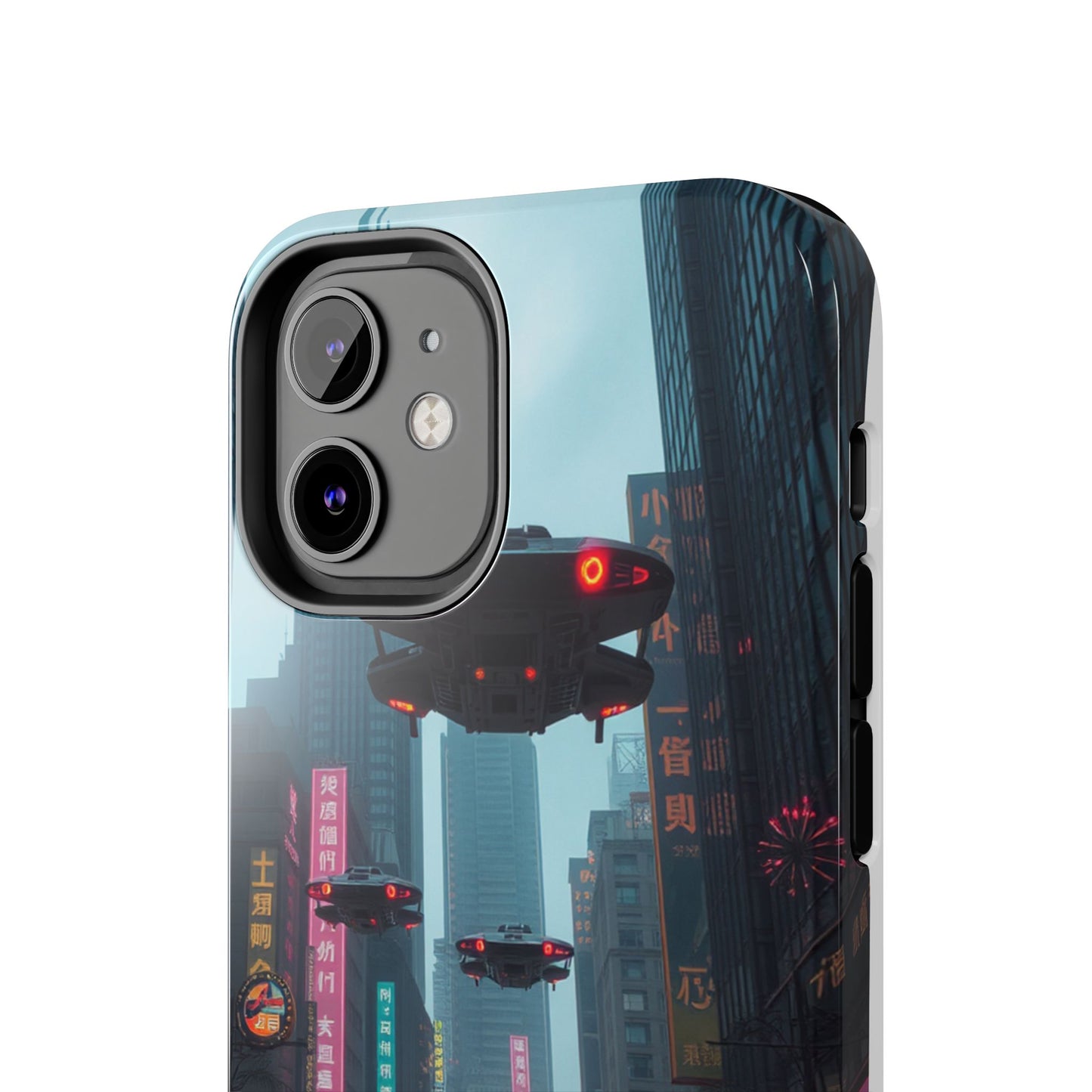Futuristic City Tough Phone Case - Sci-Fi Design for Urban Explorers