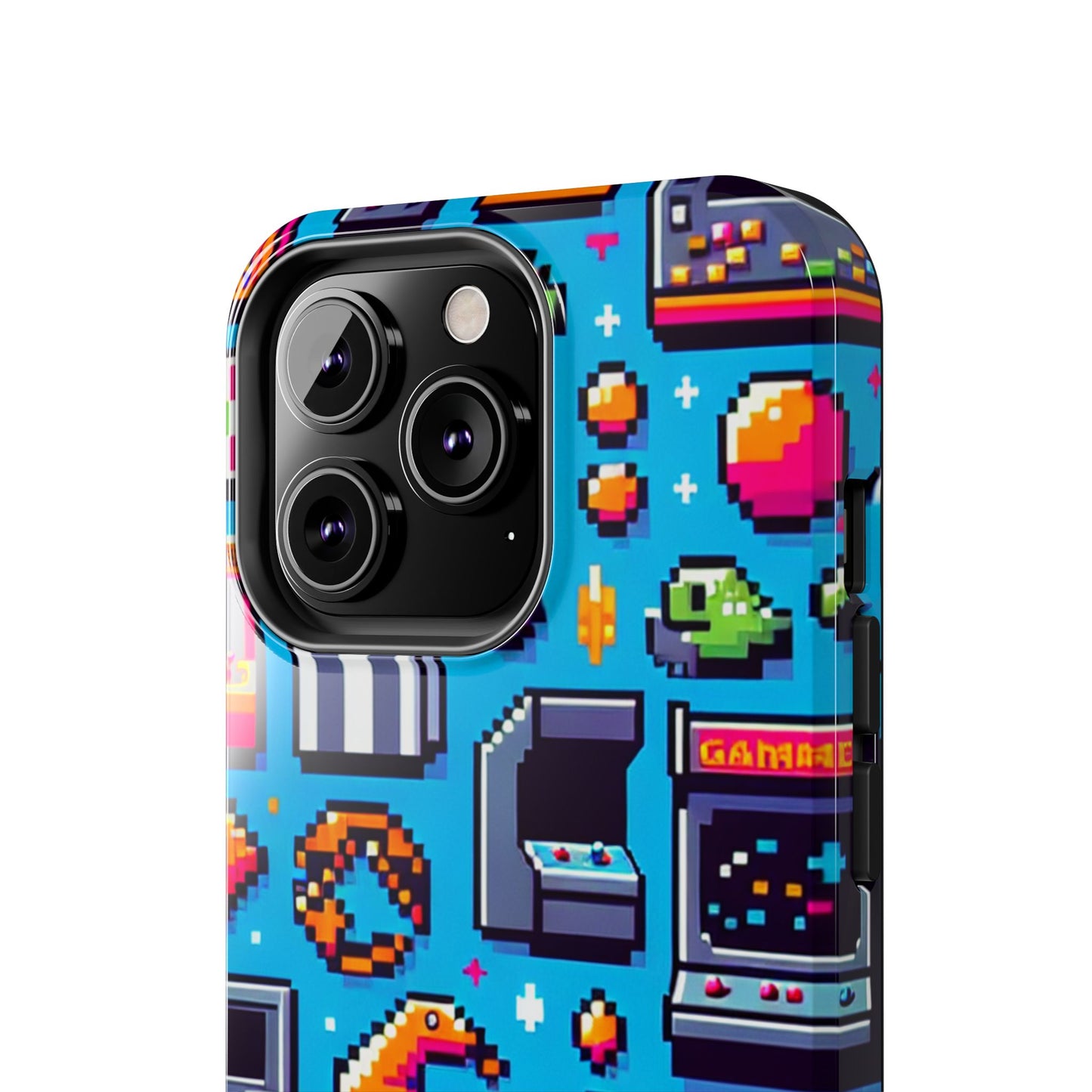 Retro Gaming Tough Phone Case - Pixel Art Design for Gamers - for iPhone