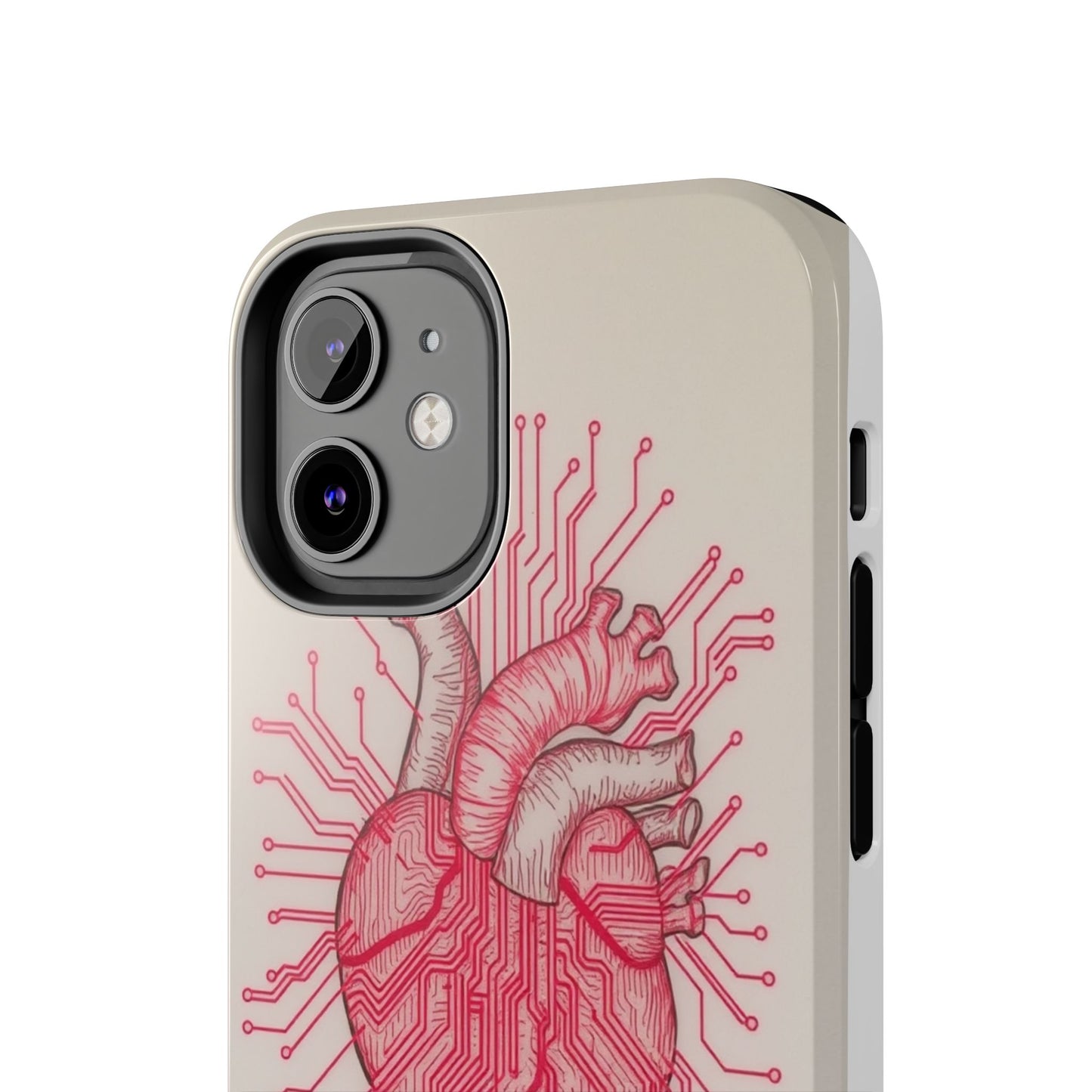 Heart Circuit Tough Phone Case – Unique Tech-Inspired Design for Tech Lovers