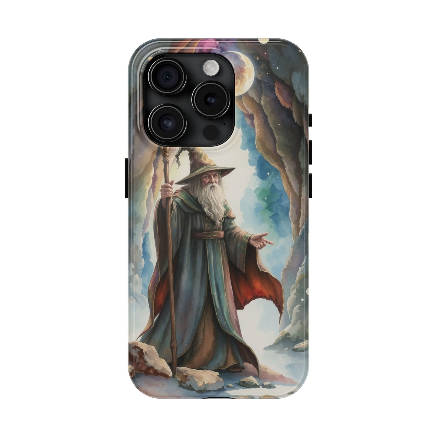 Magical Wizard Phone Case - Tough, Durable Phone Cover for Fantasy Lovers, Geek Gift, Unique Design, Celestial Phone Accessory