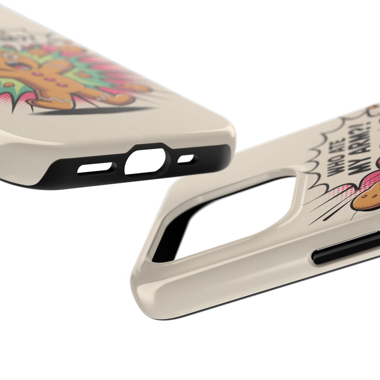 Funny Gingerbread Man Phone Case - Who Ate My Arm? Tough Protection