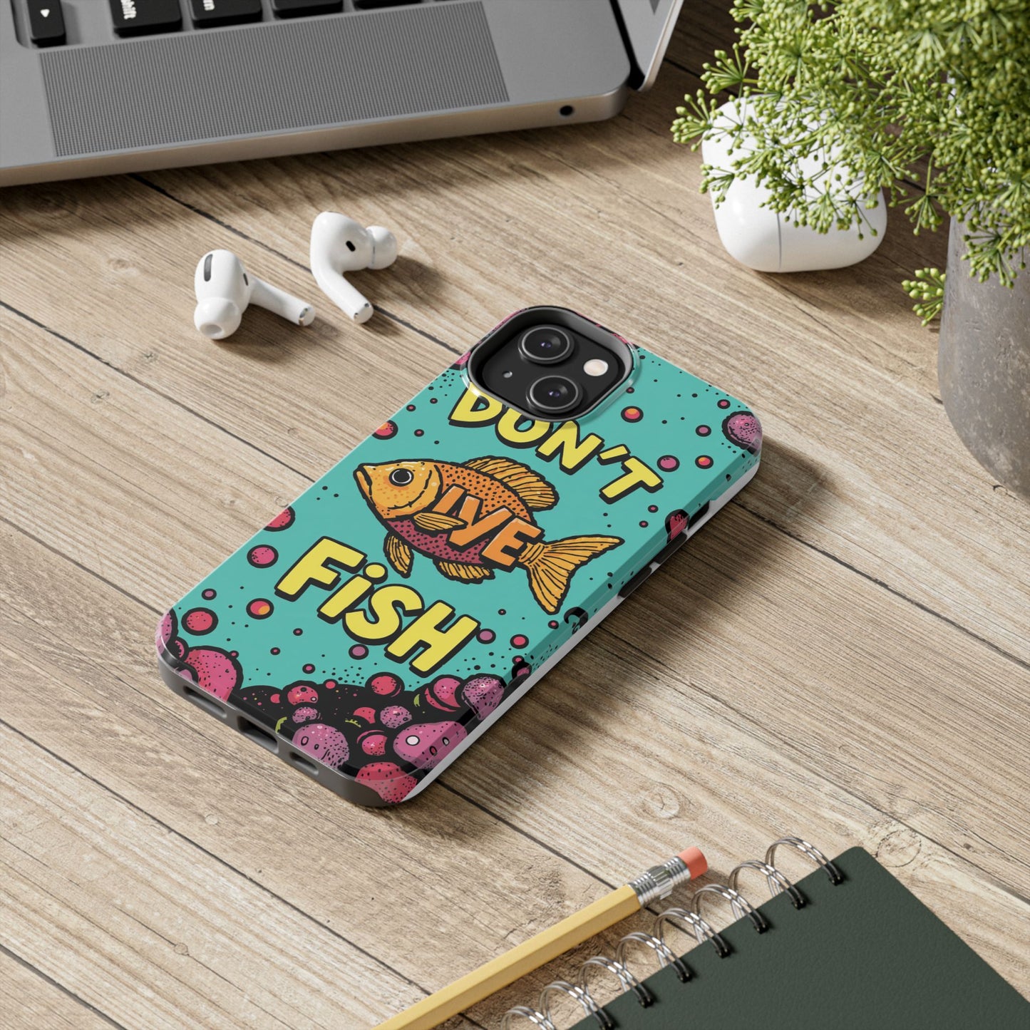 Catchy Fish-Themed Tough Phone Cases, Unique Gift for Fish Lovers, Durable Protection for Phones, Fun Aquatic Design, Ideal for Holidays