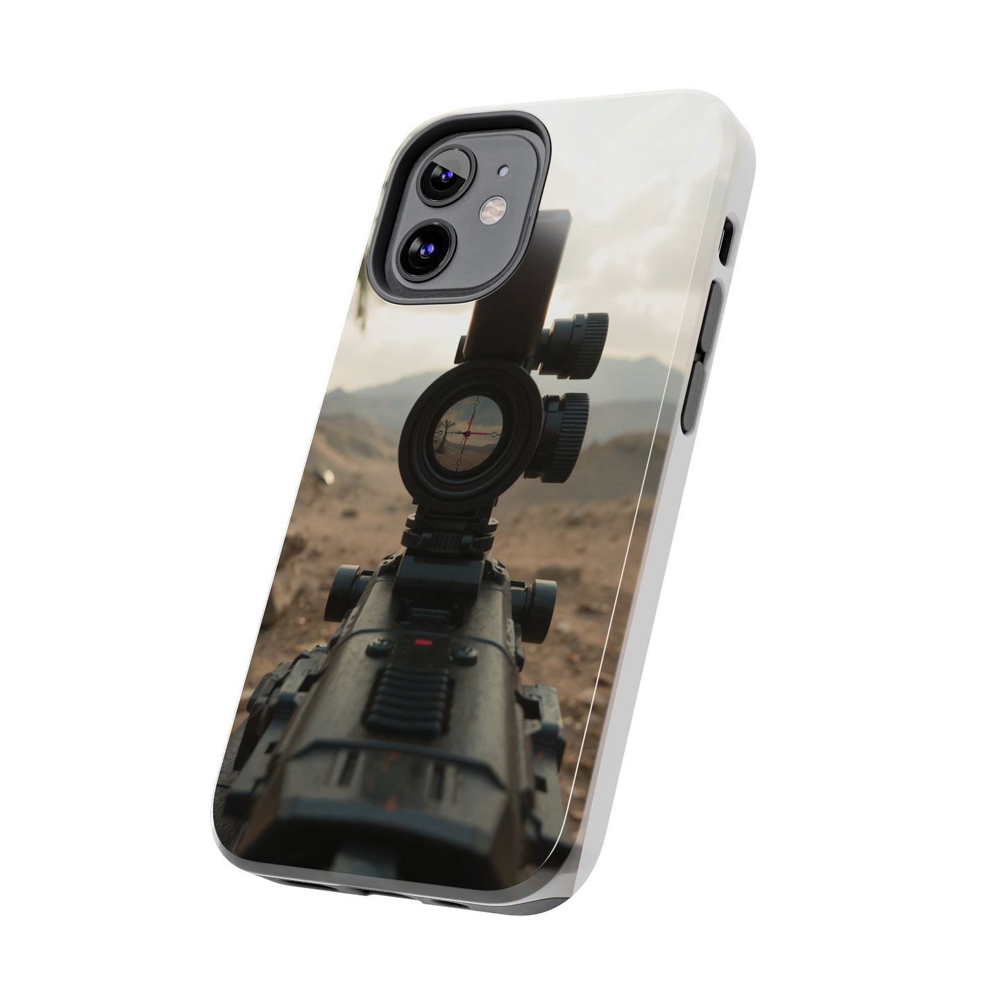 Tough Phone Case with Sniper Scope Design - Durable & Stylish Protection for Outdoors Enthusiasts