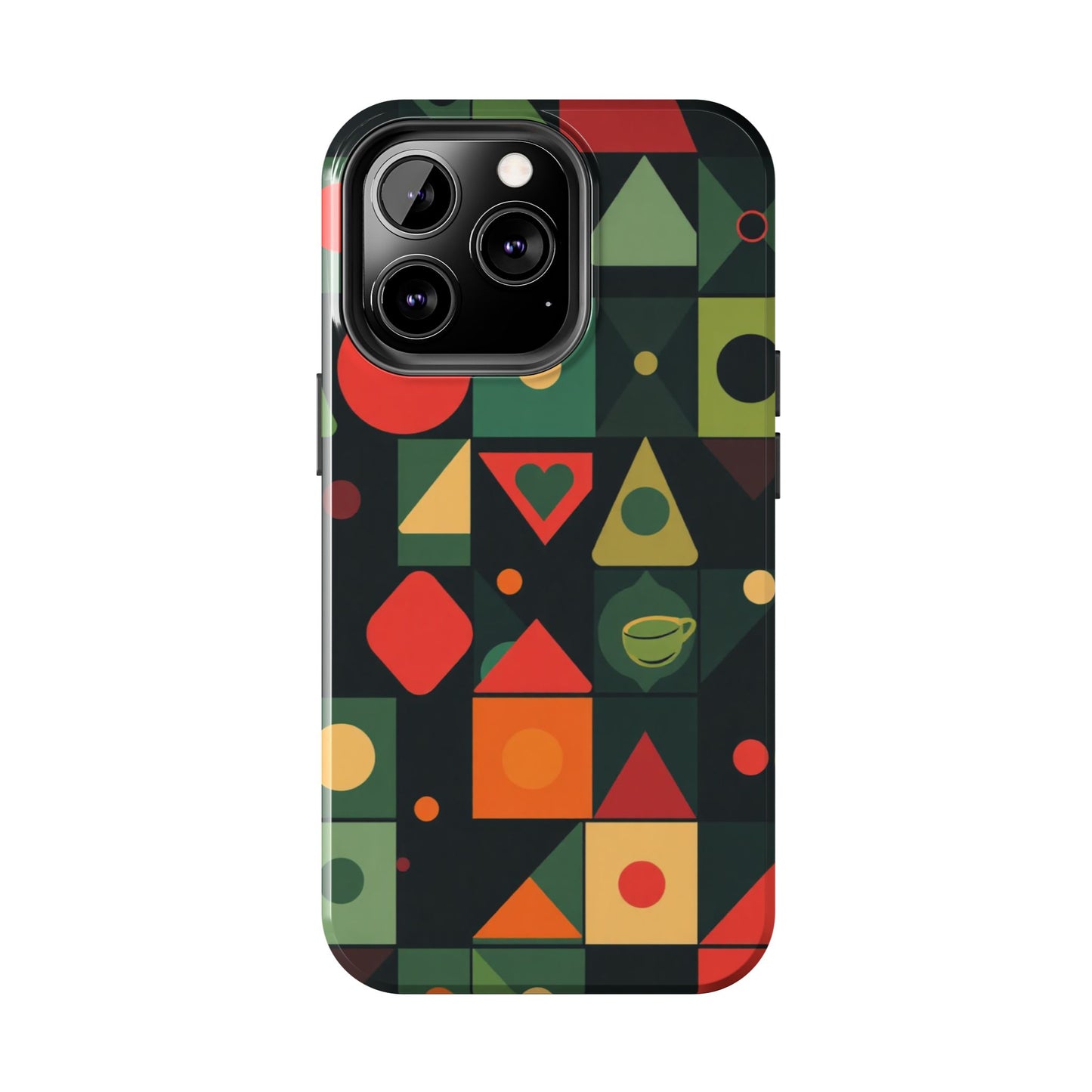 Vibrant Geometric Tough Phone Cases – Stylish Protection for Trendsetters - for iPhone