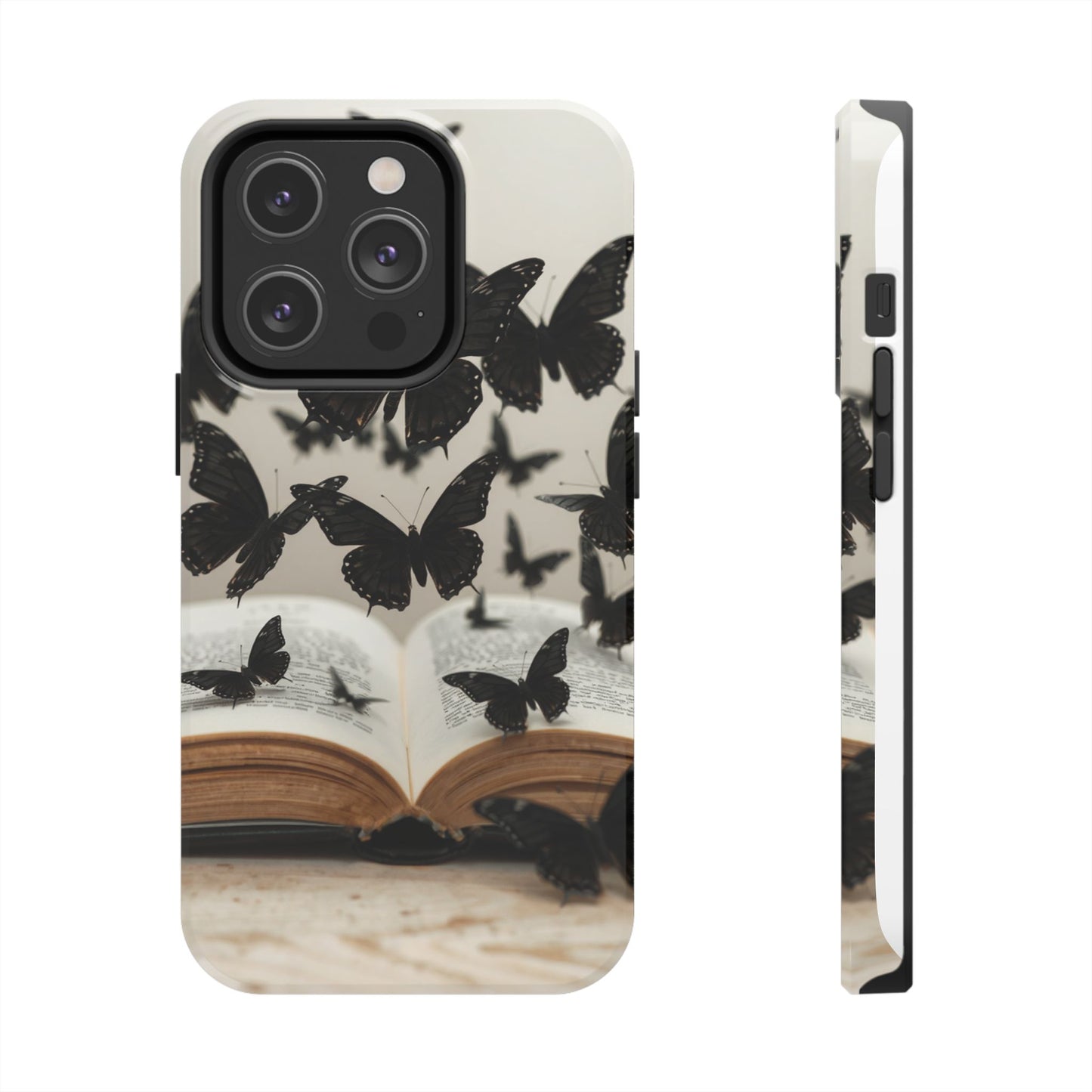 Butterfly Magic Tough Phone Case - Literary Design for Book Lovers