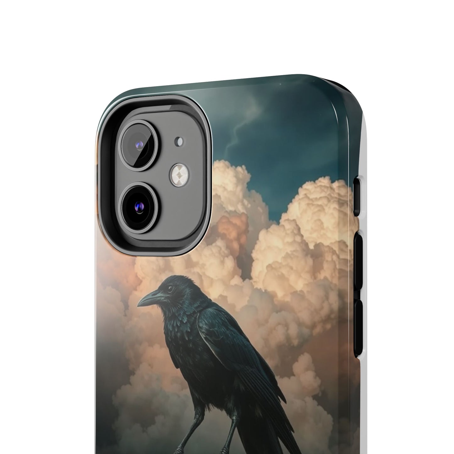 Gothic Raven Skull Tough Phone Case - Unique Protective Cover for Halloween Lovers