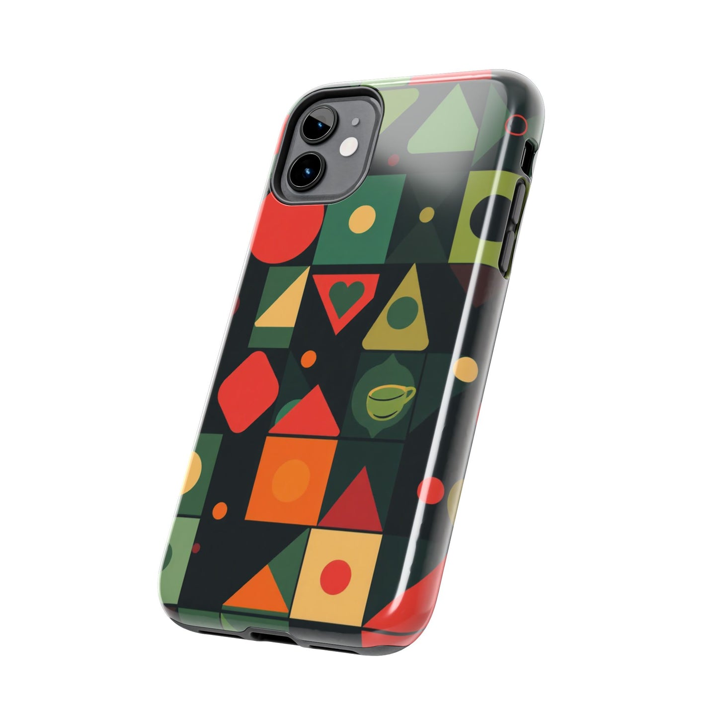 Vibrant Geometric Tough Phone Cases – Stylish Protection for Trendsetters - for iPhone