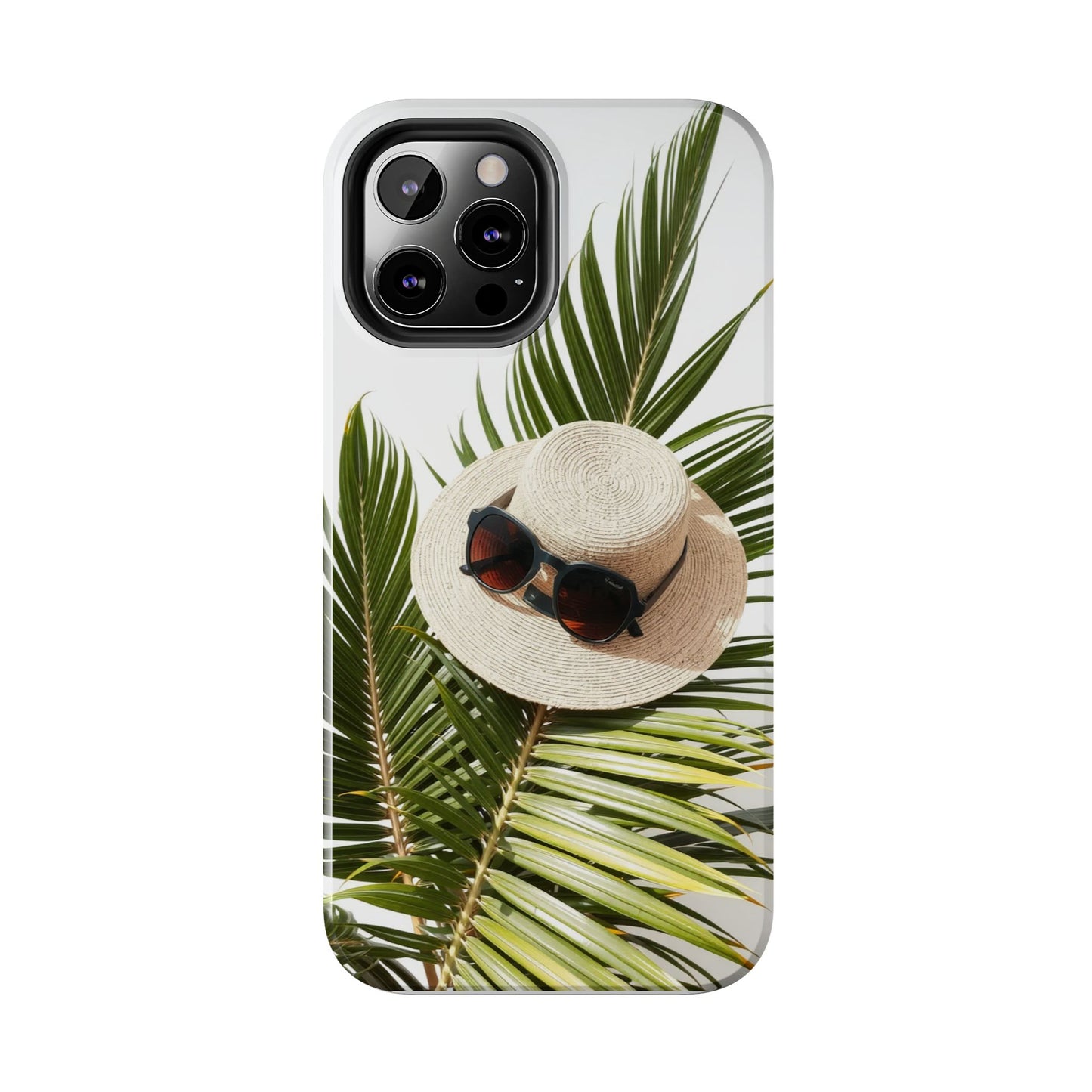 Tropical Phone Case - Summer Vibes with Hat & Sunglasses Design