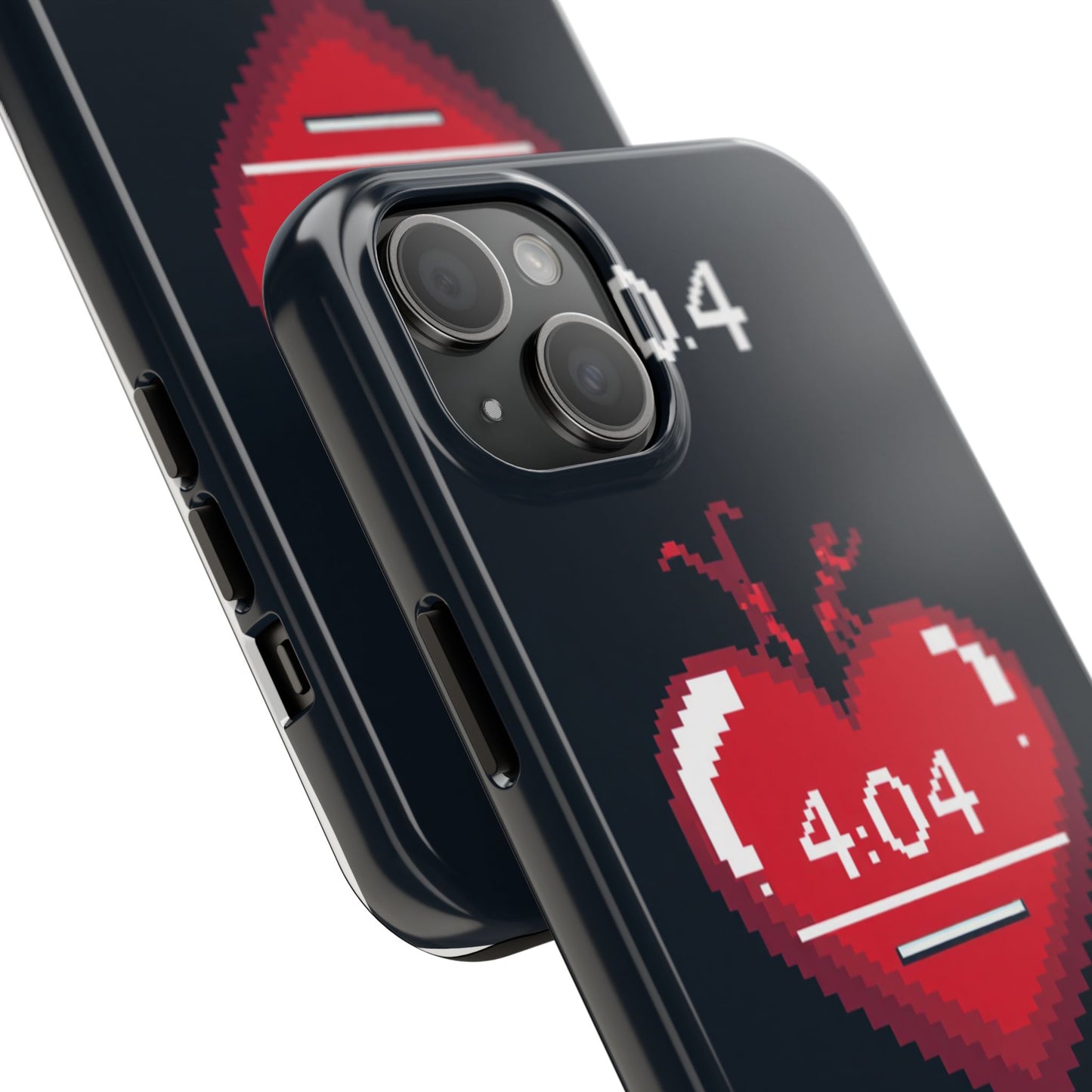 Vintage Pixel Heart Tough Phone Case - "404 Love Not Found" Design