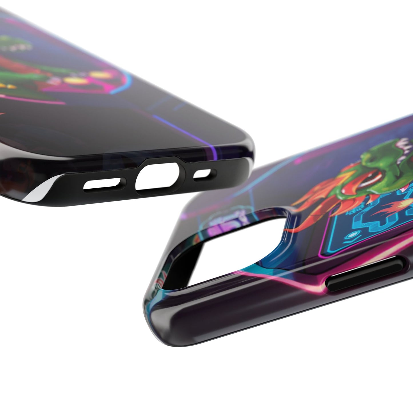 Retro Gamer Tough Phone Case with Dragon Design