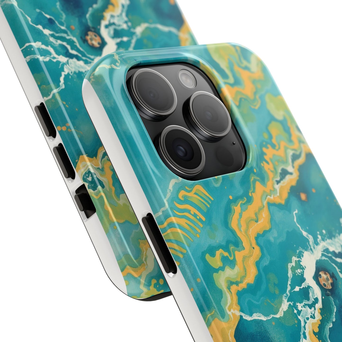 Ocean Wave Tough Phone Case – Durable Protection with Abstract Art Design