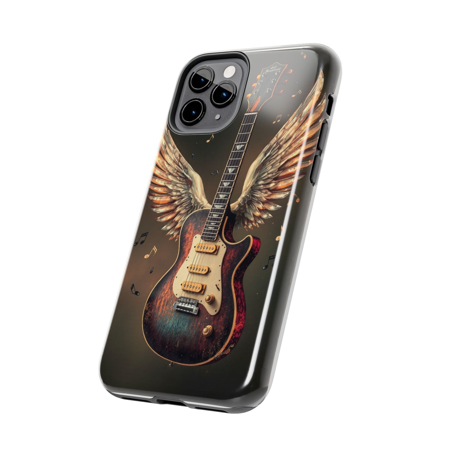 Inspirational Guitar Wing Phone Case - Tough Protection for Music Lovers