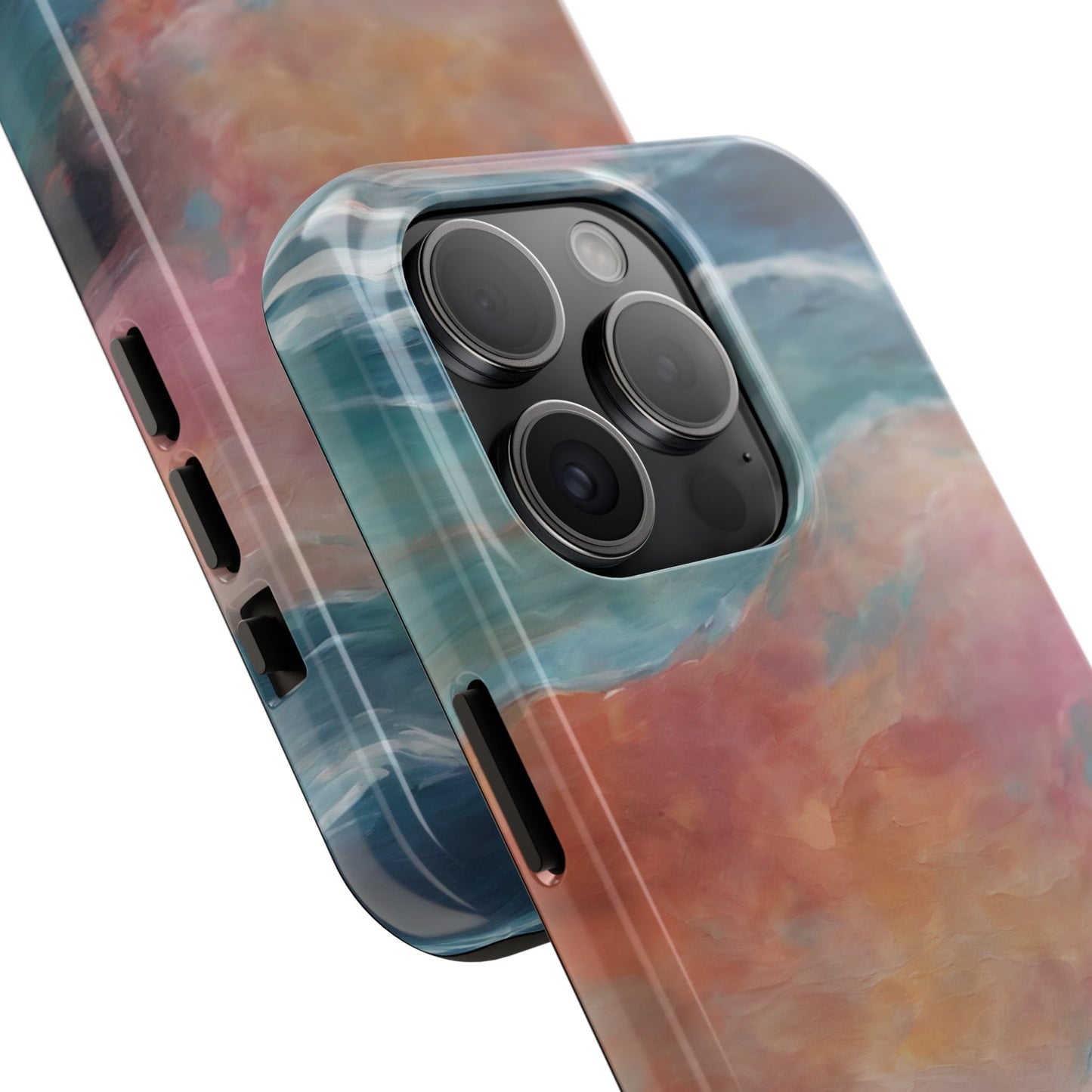 Artistic Painted Sea Tough Phone Case - Abstract Waves Design - for iPhone