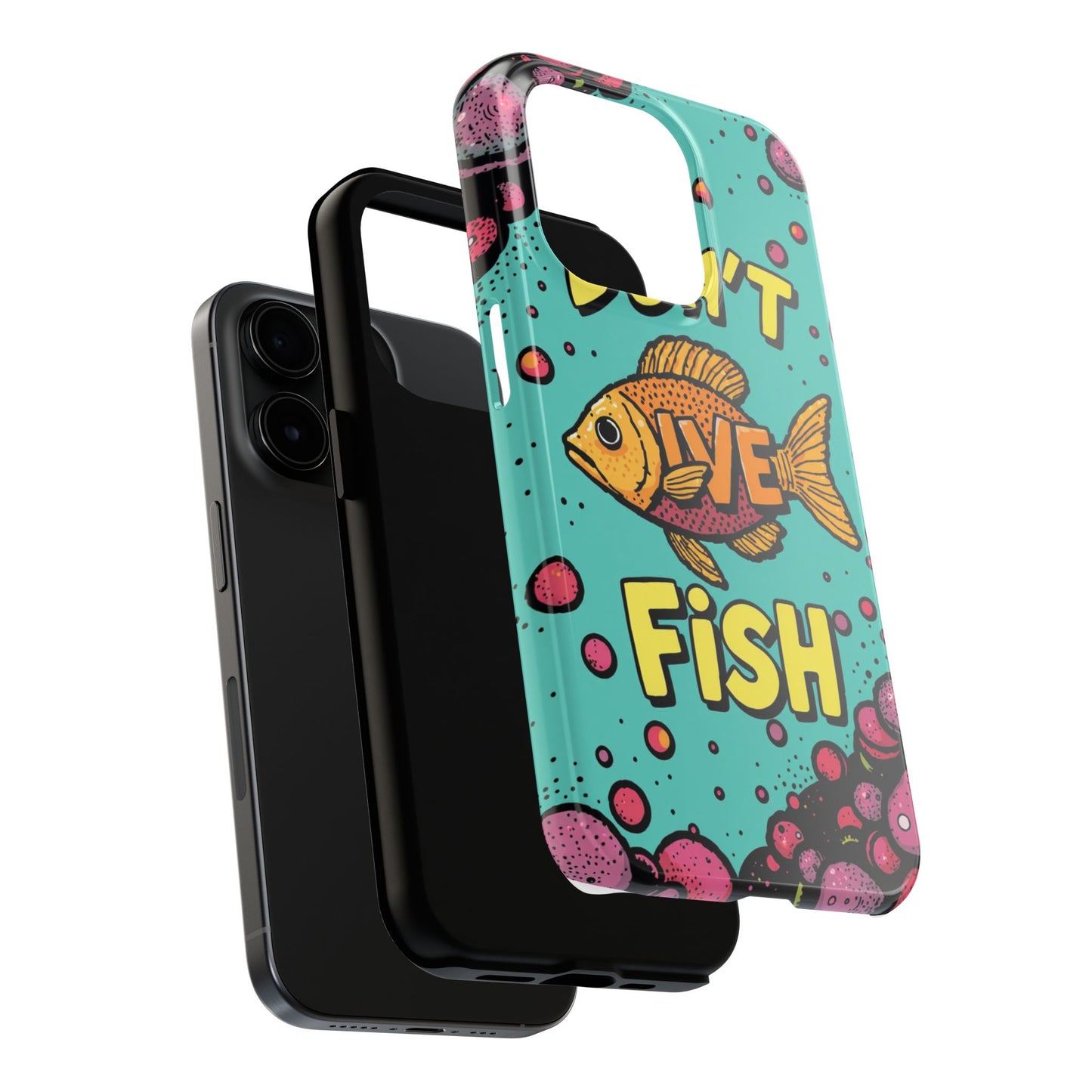 Catchy Fish-Themed Tough Phone Cases, Unique Gift for Fish Lovers, Durable Protection for Phones, Fun Aquatic Design, Ideal for Holidays