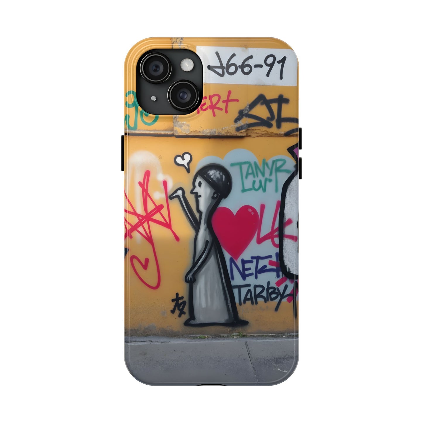 Urban Cupid Graffiti Tough Phone Case - Durable Protection with Street Art Vibe - for iPhone