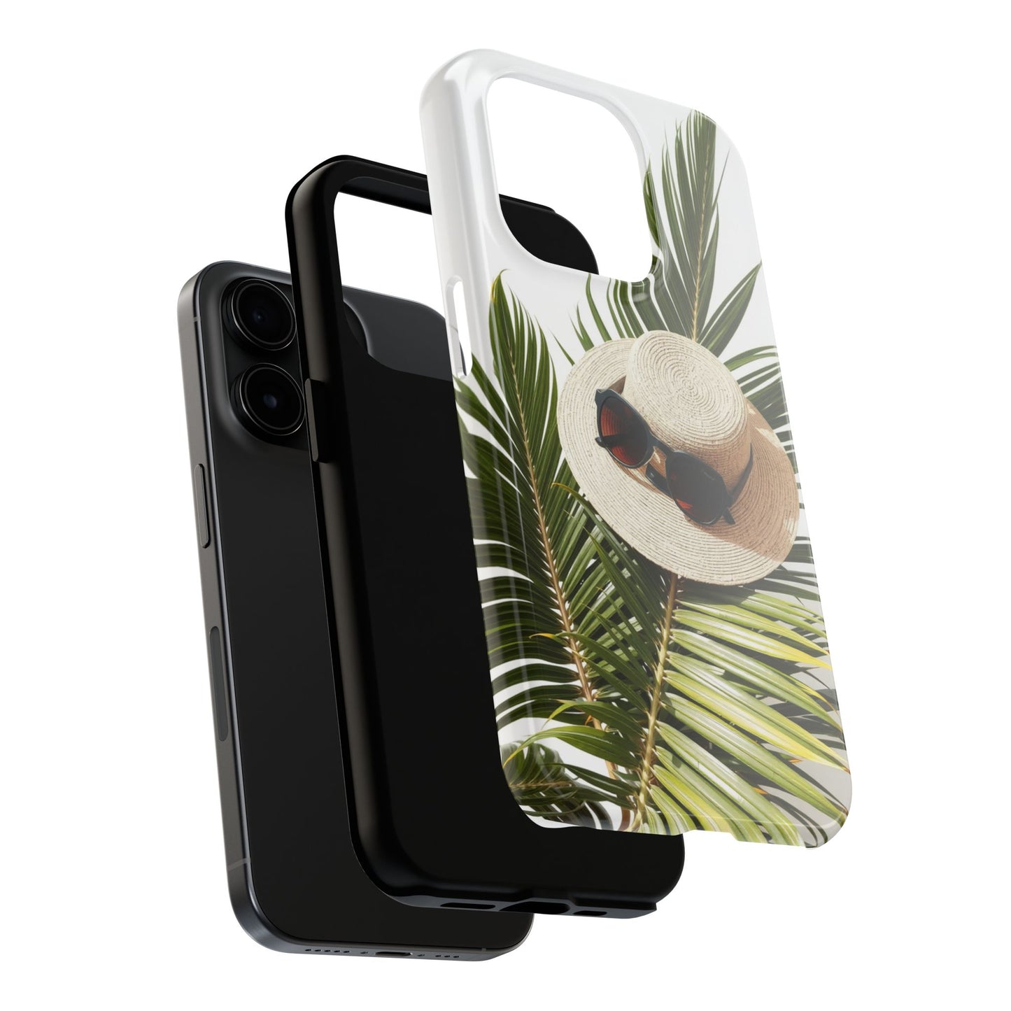 Tropical Phone Case - Summer Vibes with Hat & Sunglasses Design
