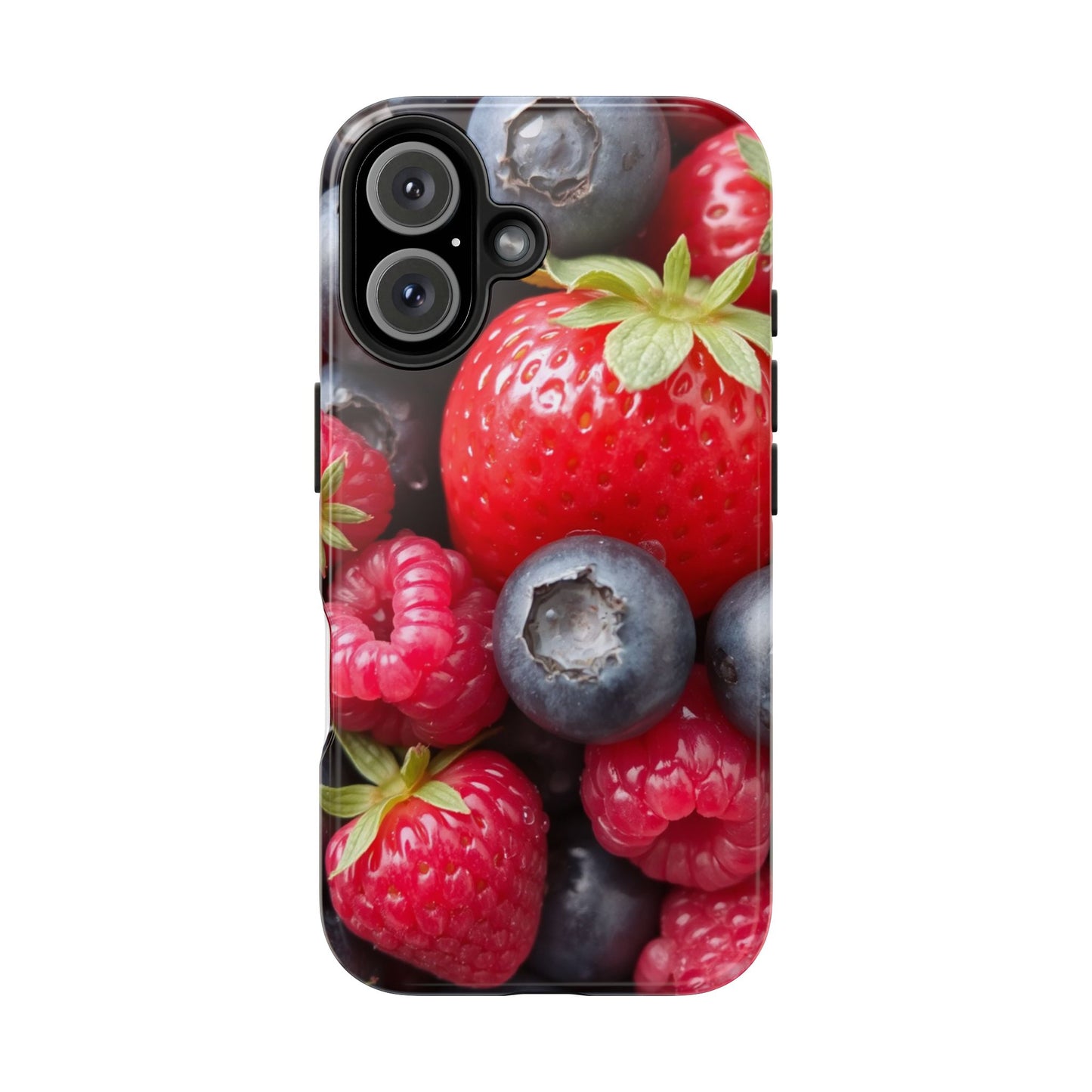 Fruit-Themed Tough Phone Case - Berry Burst Design
