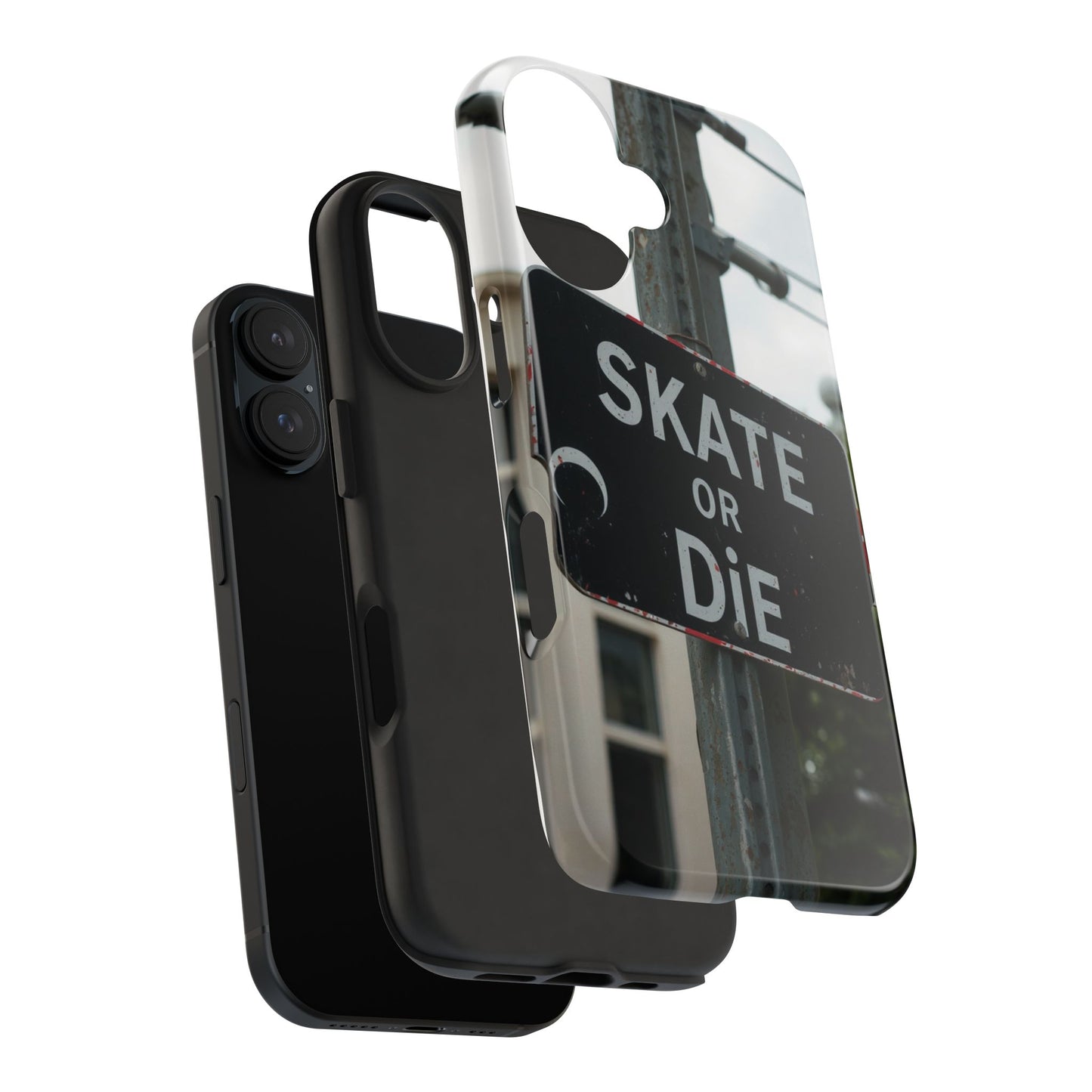 Black Sign Skate or Die Design - Tough Phone Case for iPhone