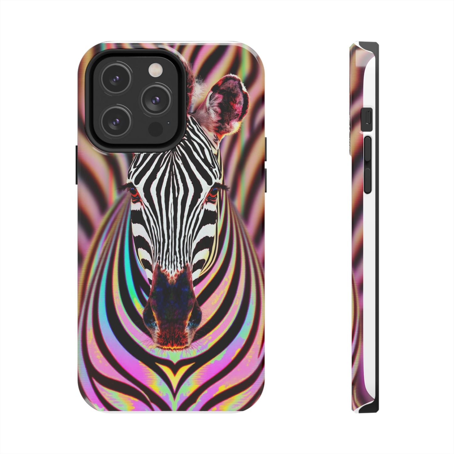 Vibrant Zebra Tough Phone Case - Unique Animal Design for Wild Spirit