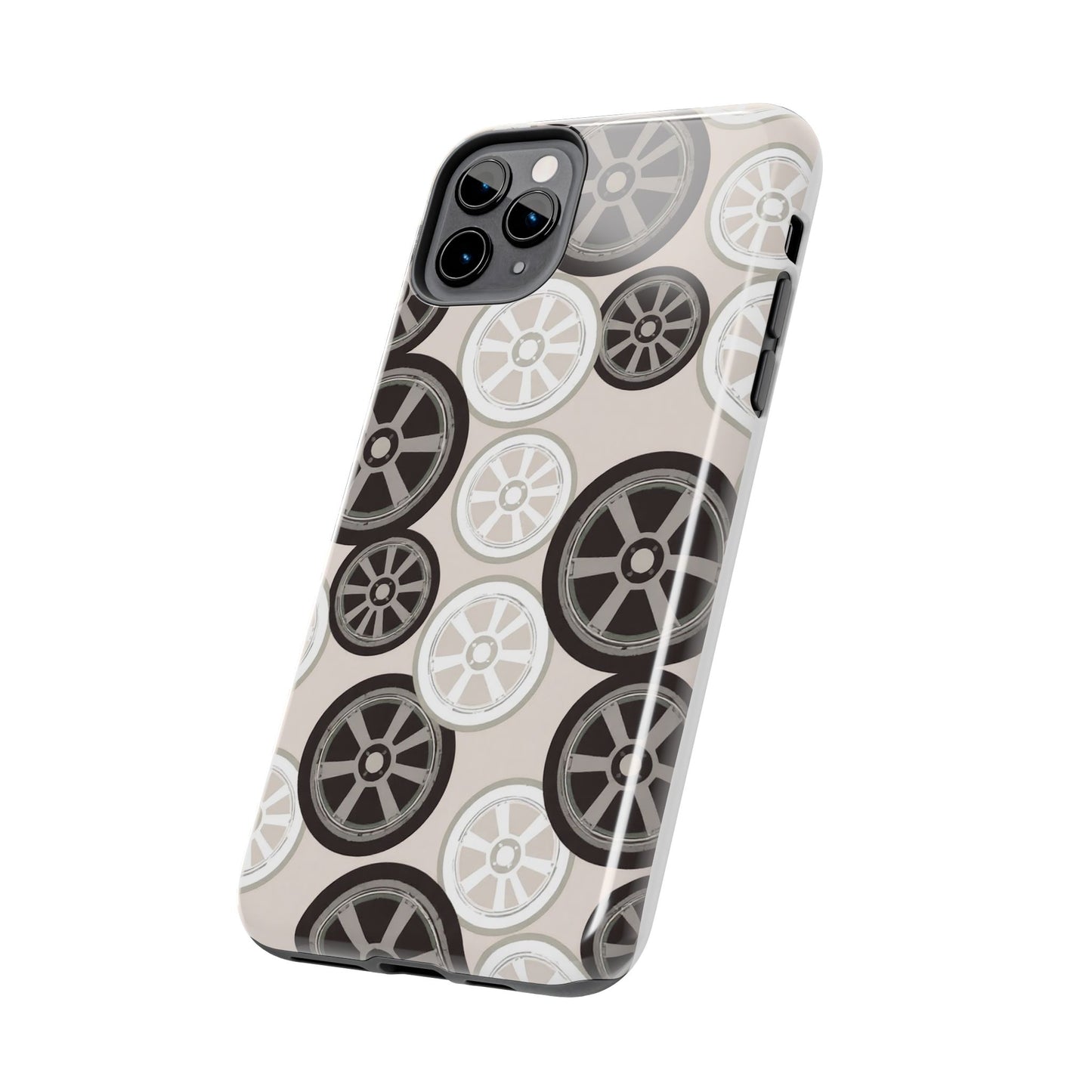 Racing Wheel Design Tough Phone Case – Durable Protection for Automotive Enthusiasts