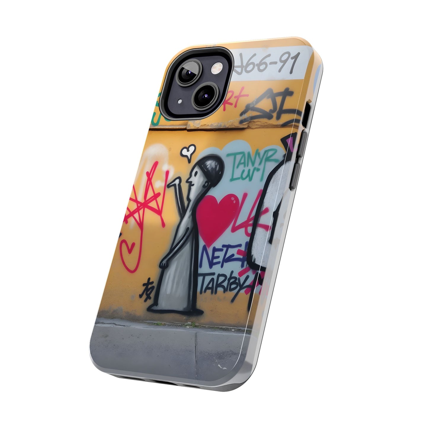 Urban Cupid Graffiti Tough Phone Case - Durable Protection with Street Art Vibe - for iPhone