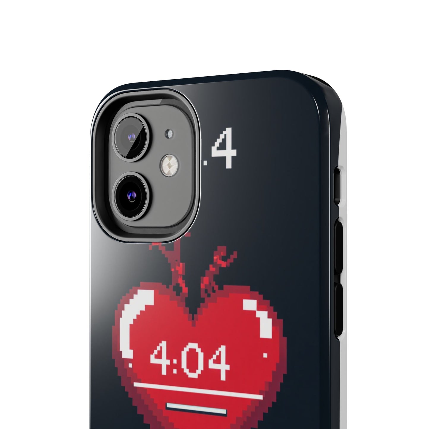 Vintage Pixel Heart Tough Phone Case - "404 Love Not Found" Design