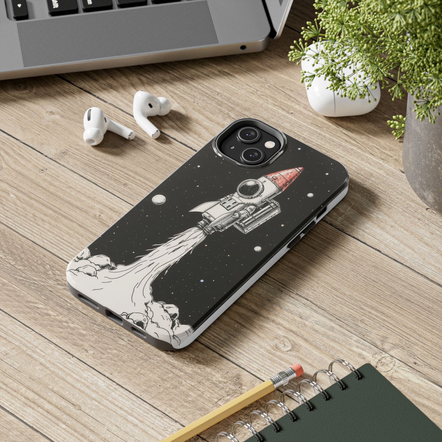 Cool Tough Phone Case for iPhone - Astro-Rocket Bond