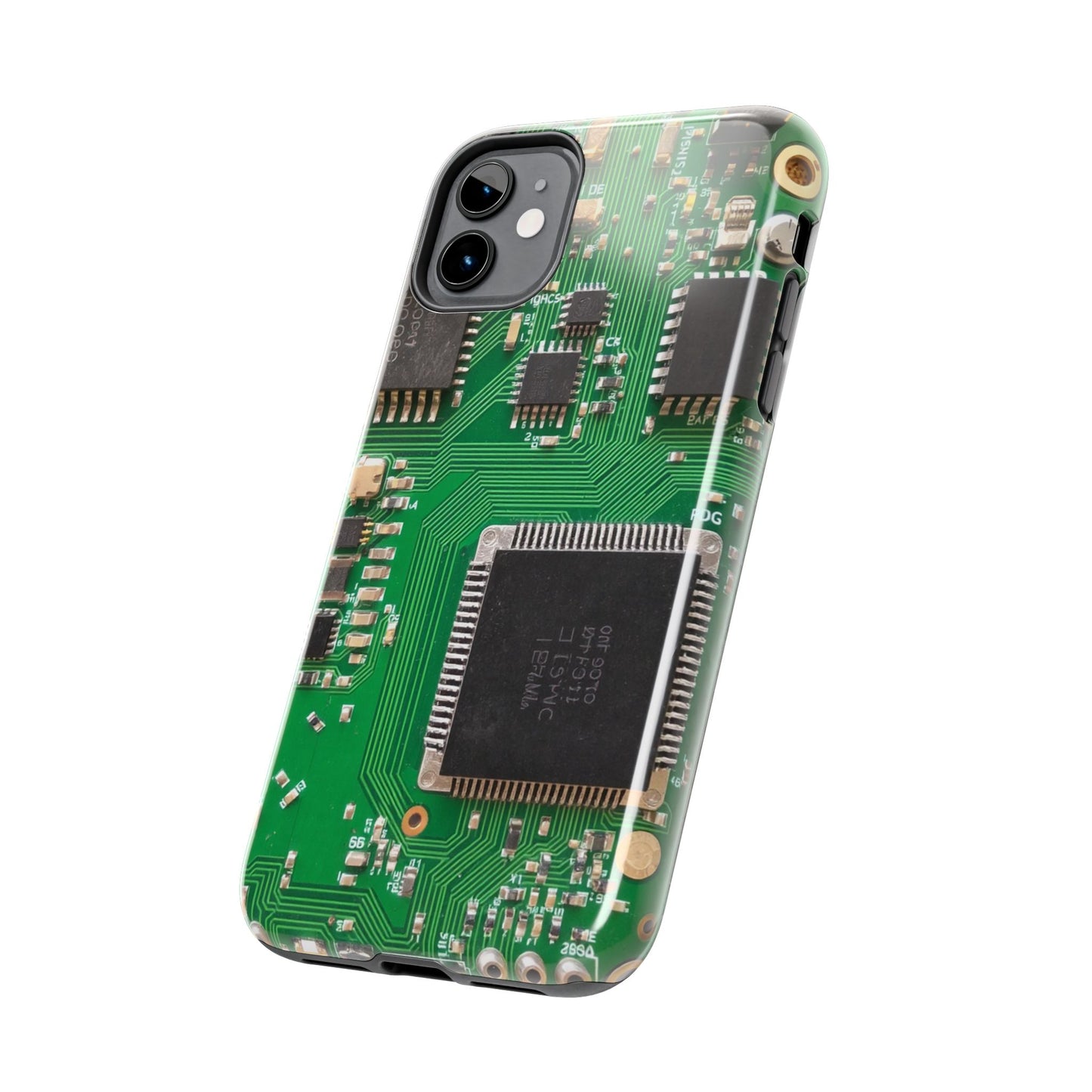 Circuit Board Tough Phone Case - Durable Tech Design