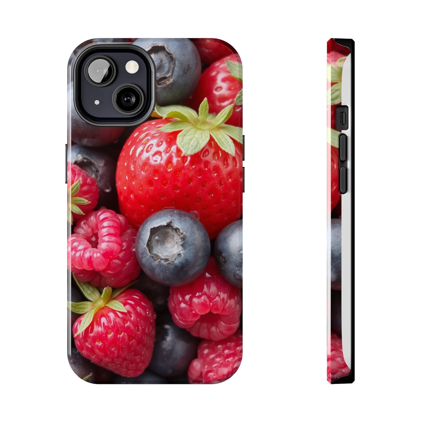 Fruit-Themed Tough Phone Case - Berry Burst Design
