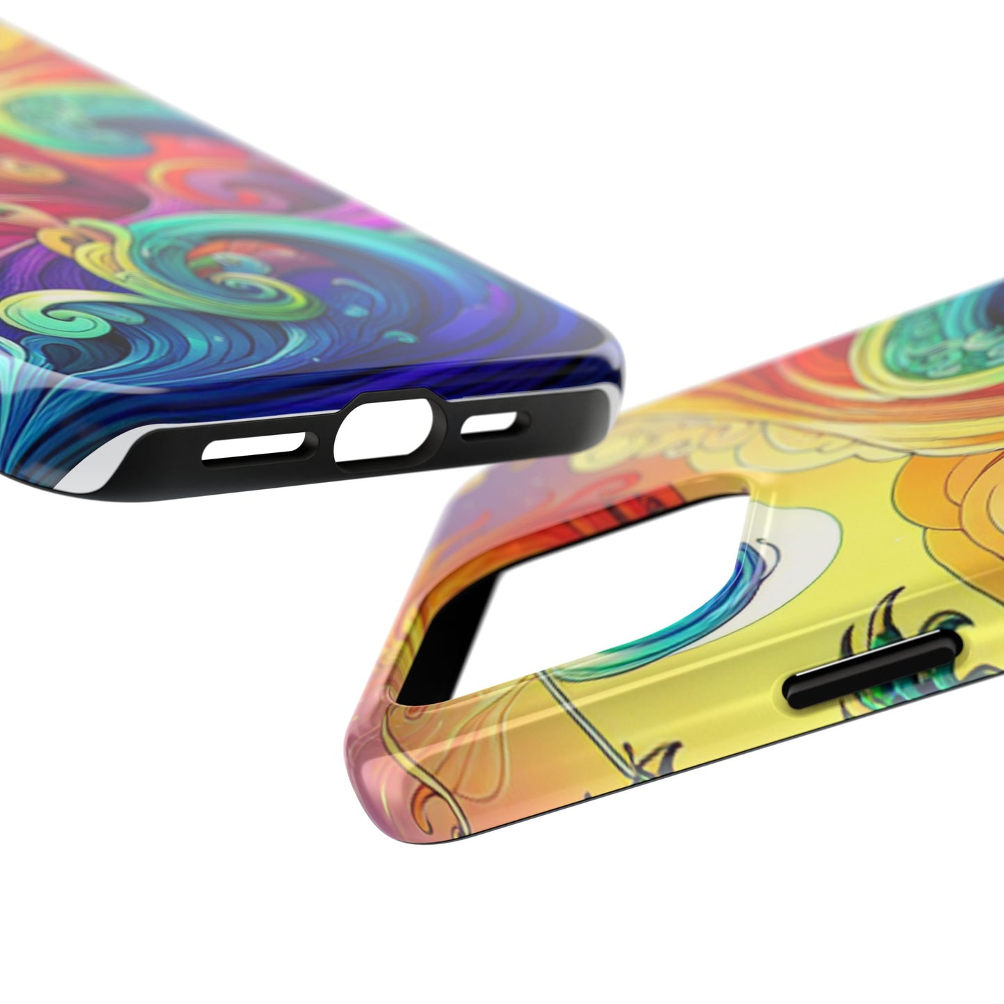 Fantasy Ocean Waves Tough Phone Case - Colorful Protective Cover - for iPhone