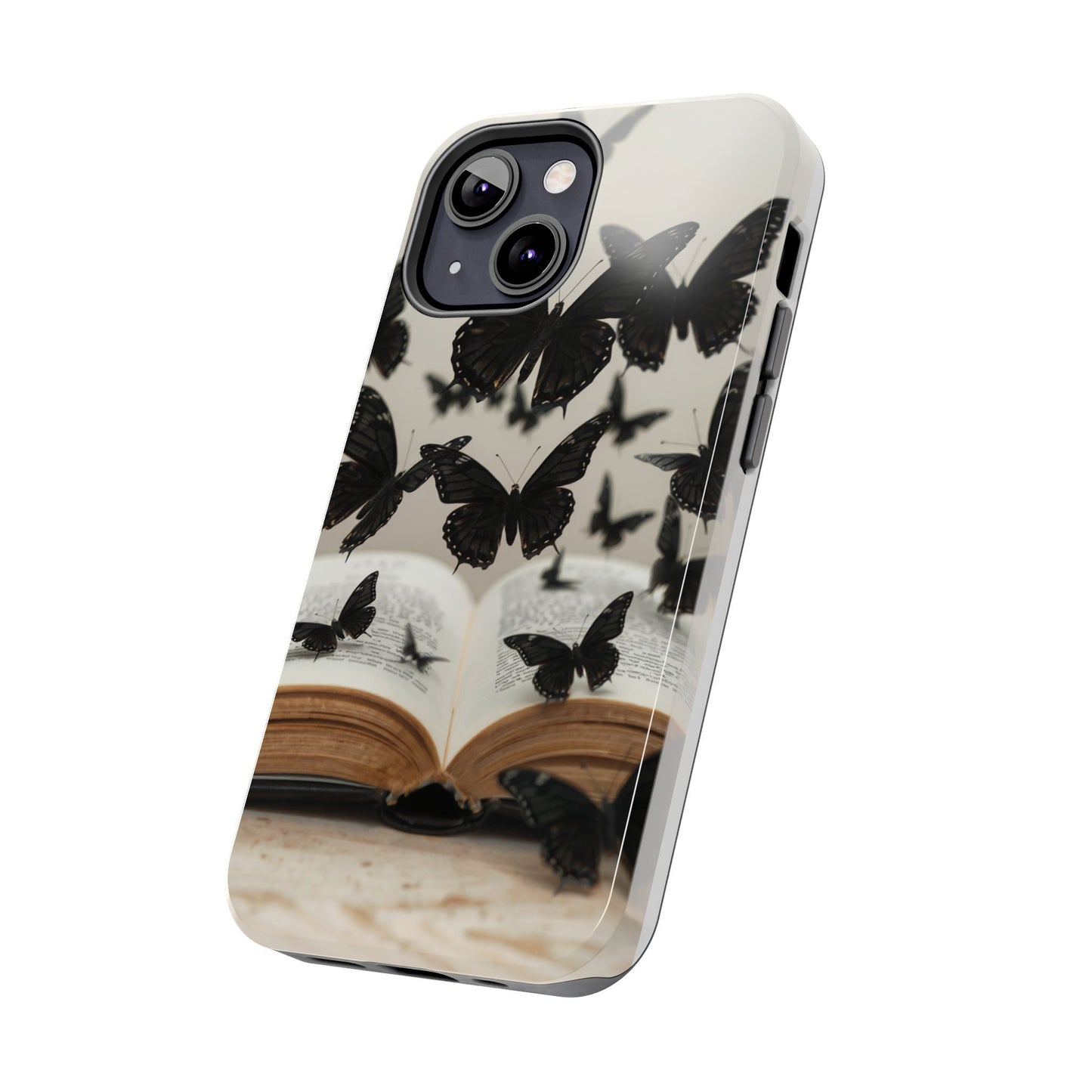 Butterfly Magic Tough Phone Case - Literary Design for Book Lovers