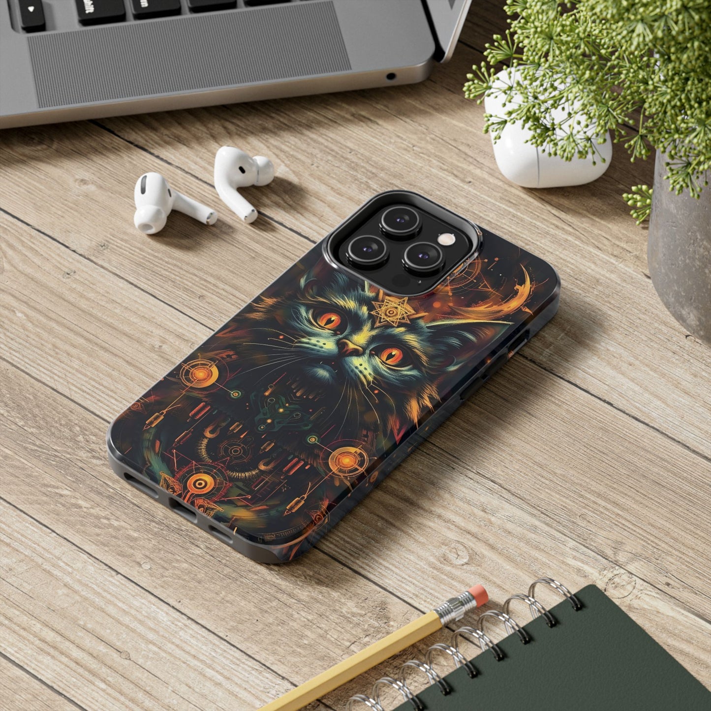 Mystical Cat Queen Tough Phone Case – Unique Protection for Cat Lovers - for iPhone