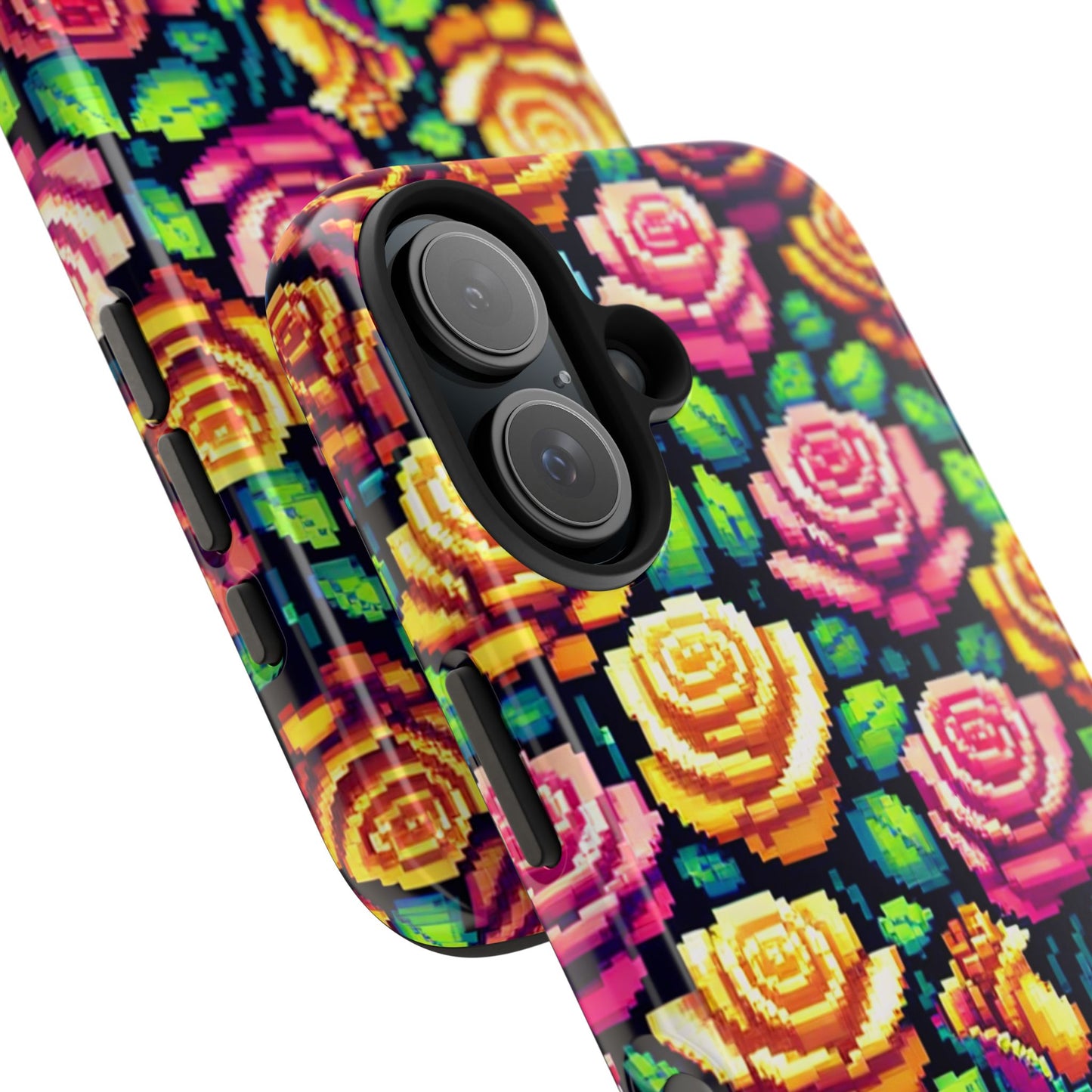 Pixel Art Roses Tough Phone Case - Stylish Protection - for iPhone