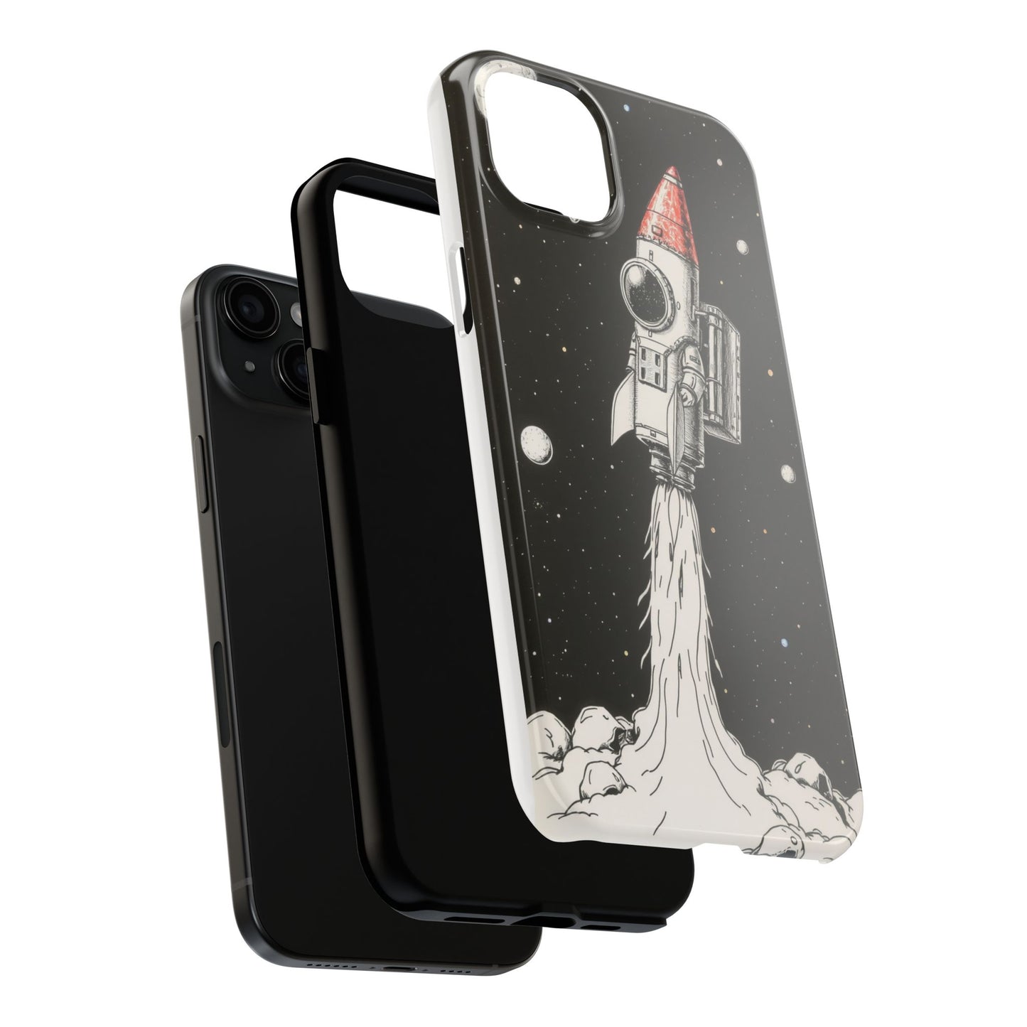 Cool Tough Phone Case for iPhone - Astro-Rocket Bond