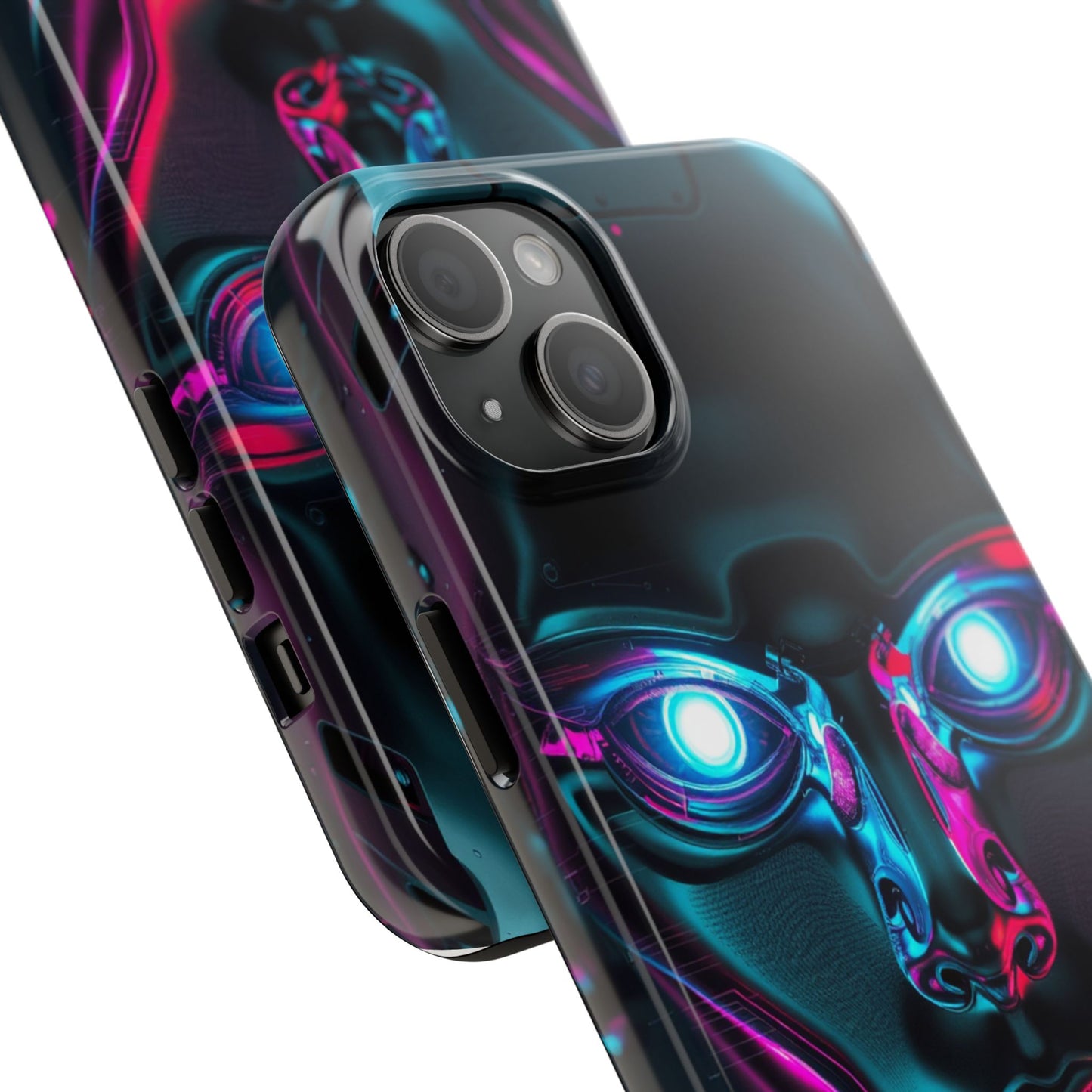 Futuristic Phone Case, Tough Phone Cover, Cyberpunk Style, Robot Design, Gift for Tech Lovers, Unique Phone Accessories