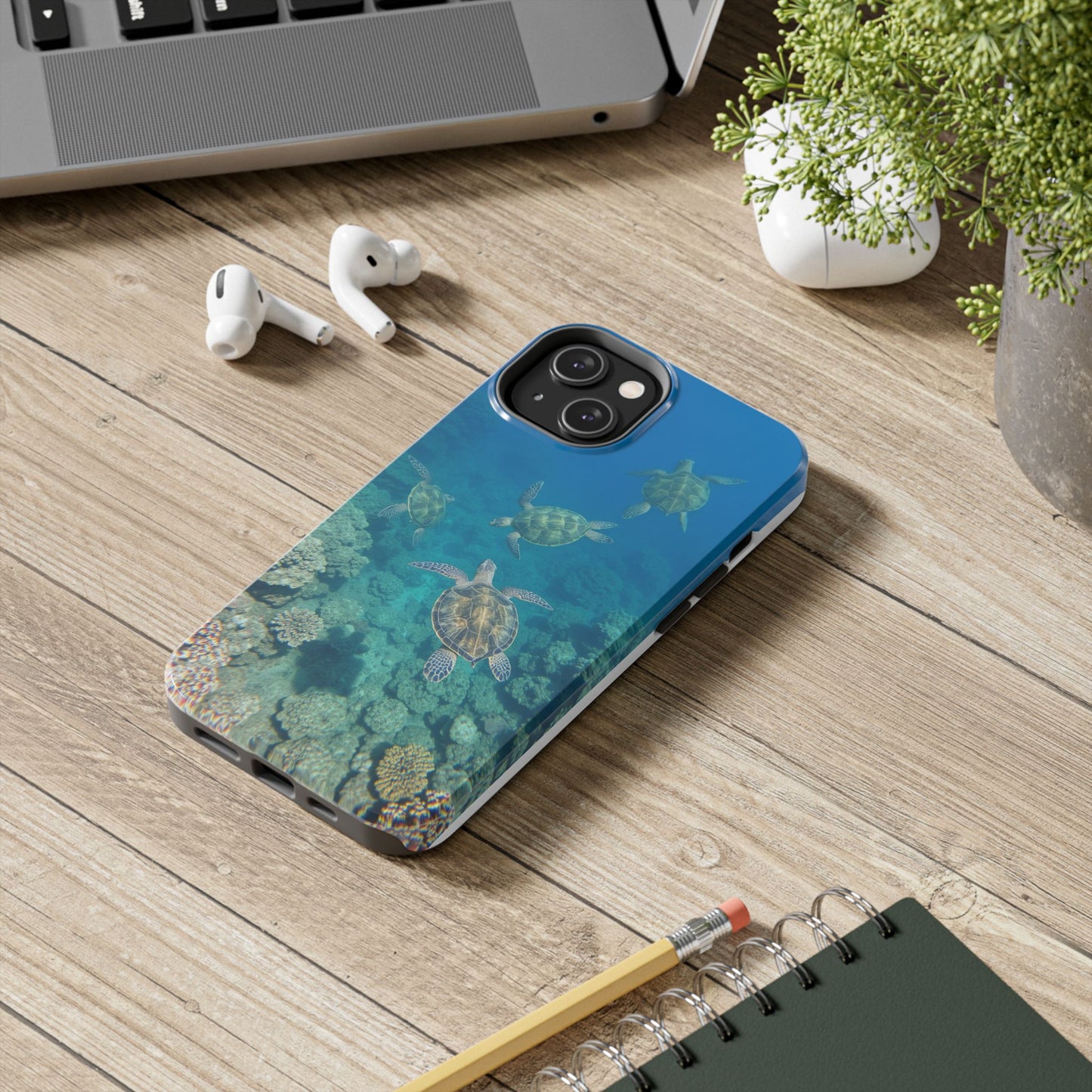 Ocean Turtle Tough Phone Cases - Durable Protection with Marine Art