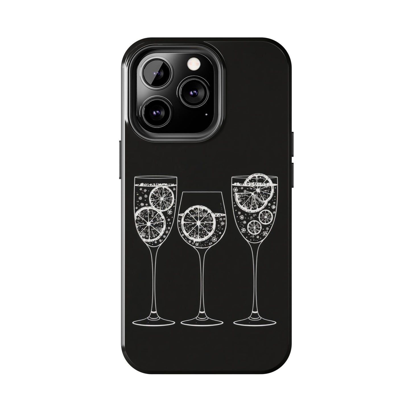 Stylish Tough Phone Cases with Citrus Glass Design, Protective Cases for Parties, Summer Events, and Everyday Use