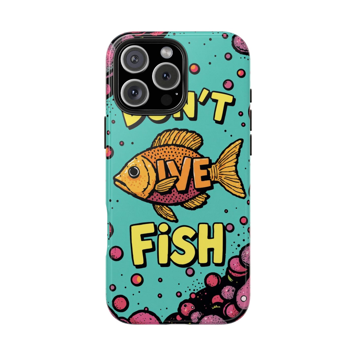 Catchy Fish-Themed Tough Phone Cases, Unique Gift for Fish Lovers, Durable Protection for Phones, Fun Aquatic Design, Ideal for Holidays