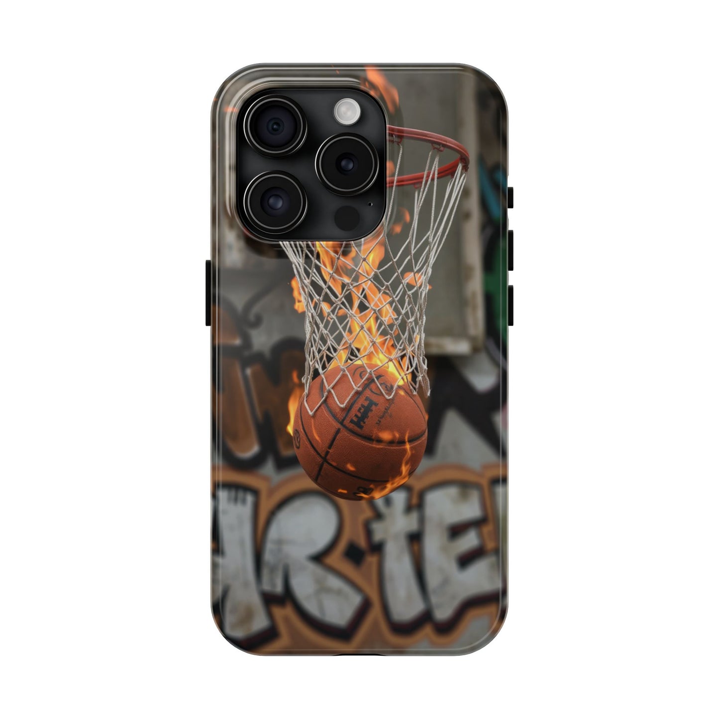 Fire Basketball Tough Phone Case - Durable Sporty Design for Athletes & Fans