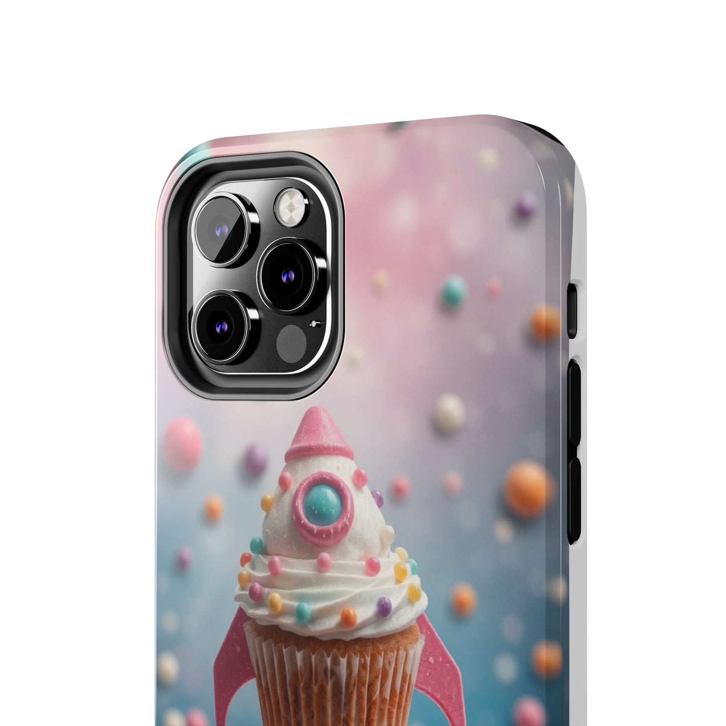 Whimsical Rocket Cupcake Phone Case - Fun Protective Case for Kids and Teens