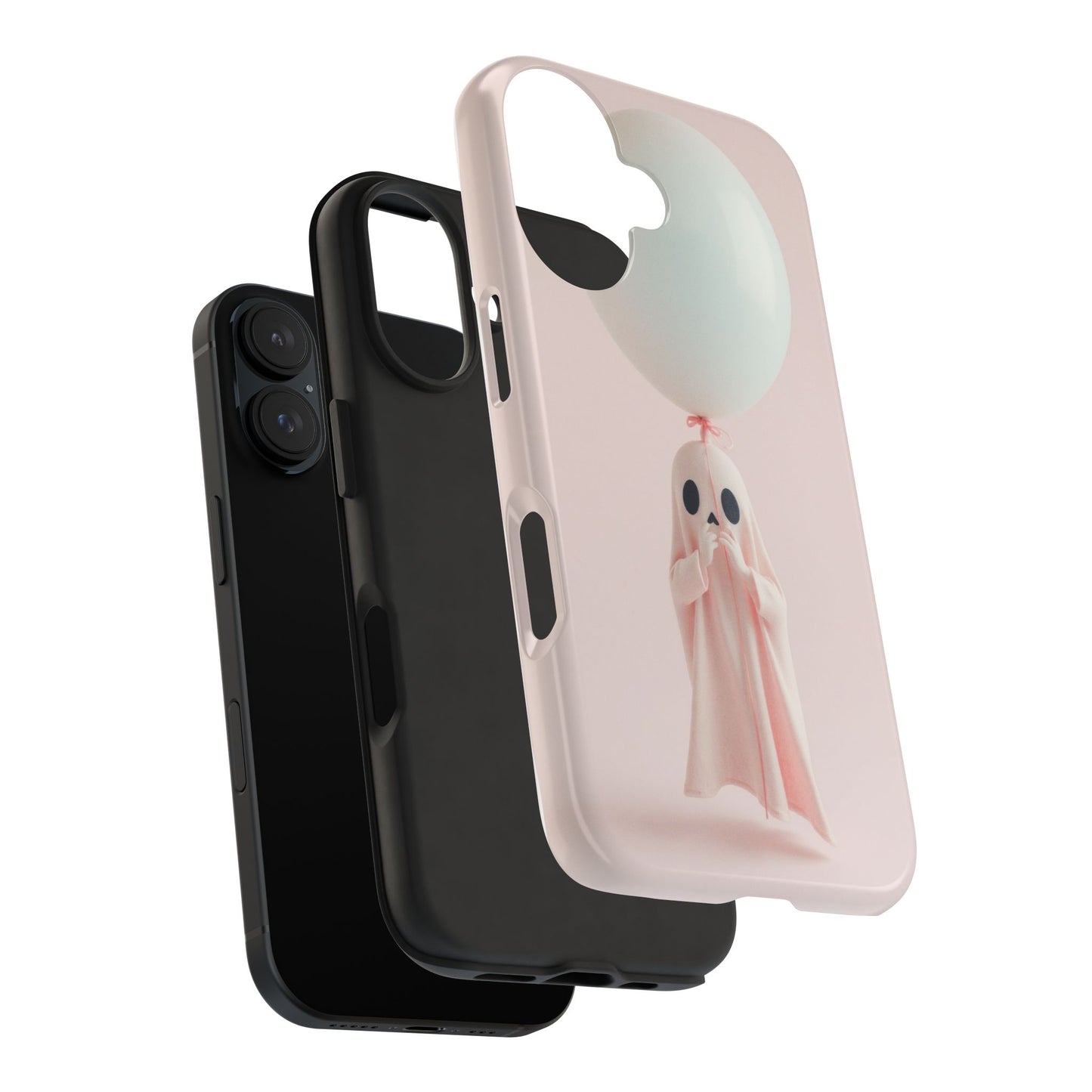 Cute Ghost Phone Case with Balloon - Tough Protection for Spooky Vibes