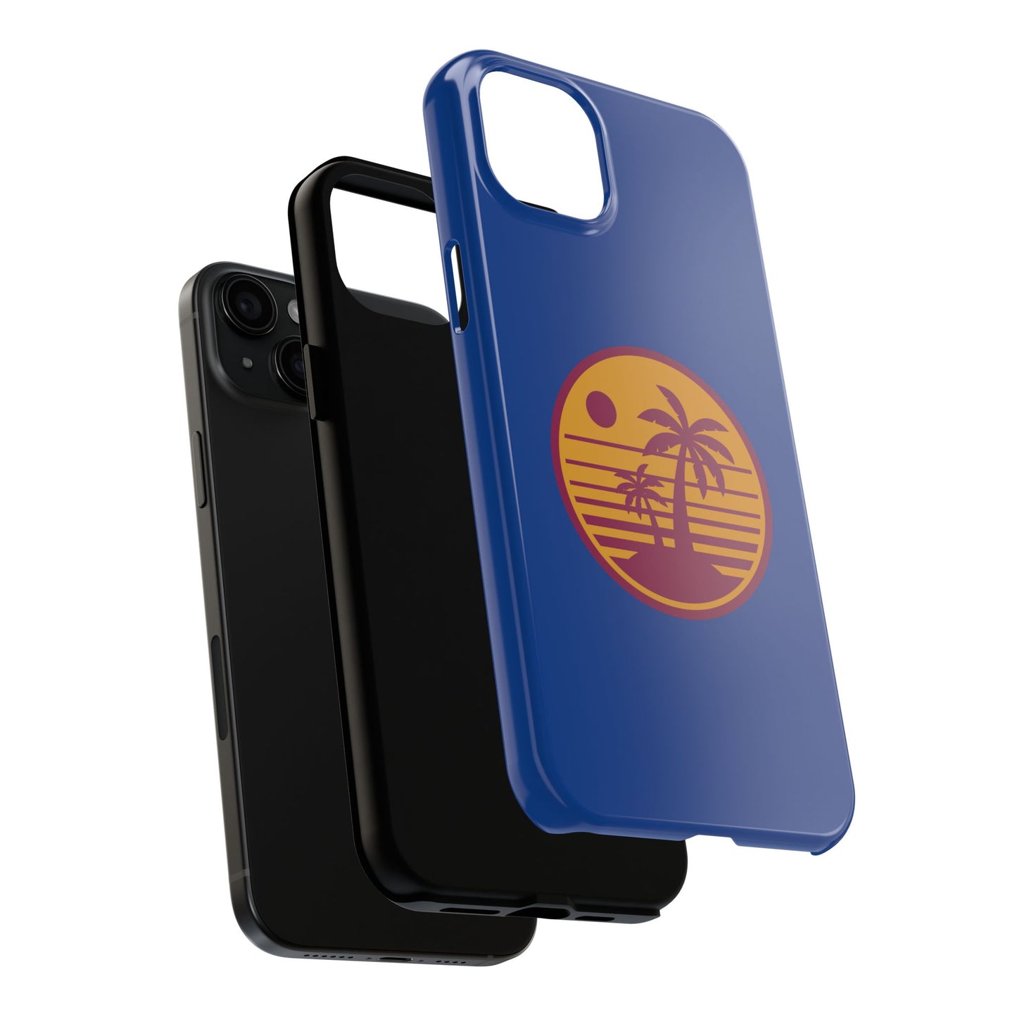 Retro Sunset Tough Phone Case - Vibrant Beach Vibes for Summer Adventures - for iPhone