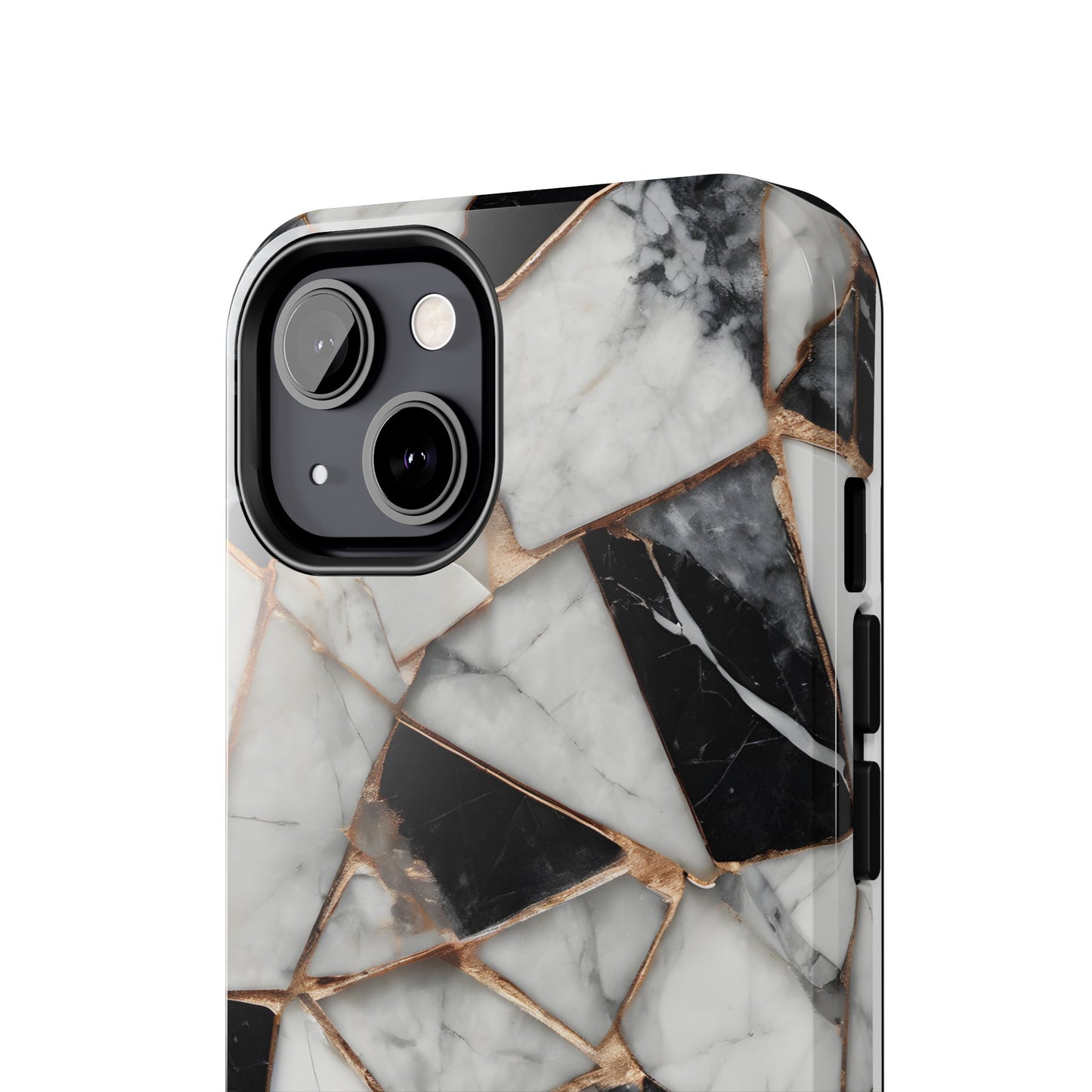 Elegant Marble Tough Phone Case - Stylish Protection for iPhone