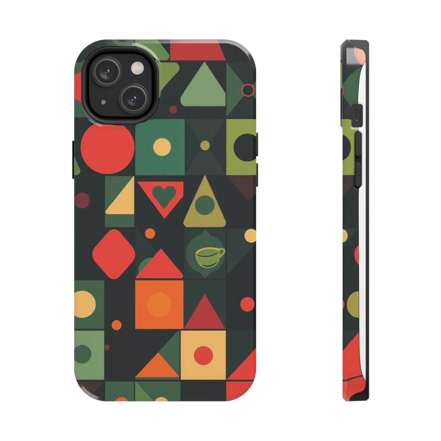 Vibrant Geometric Tough Phone Cases – Stylish Protection for Trendsetters - for iPhone