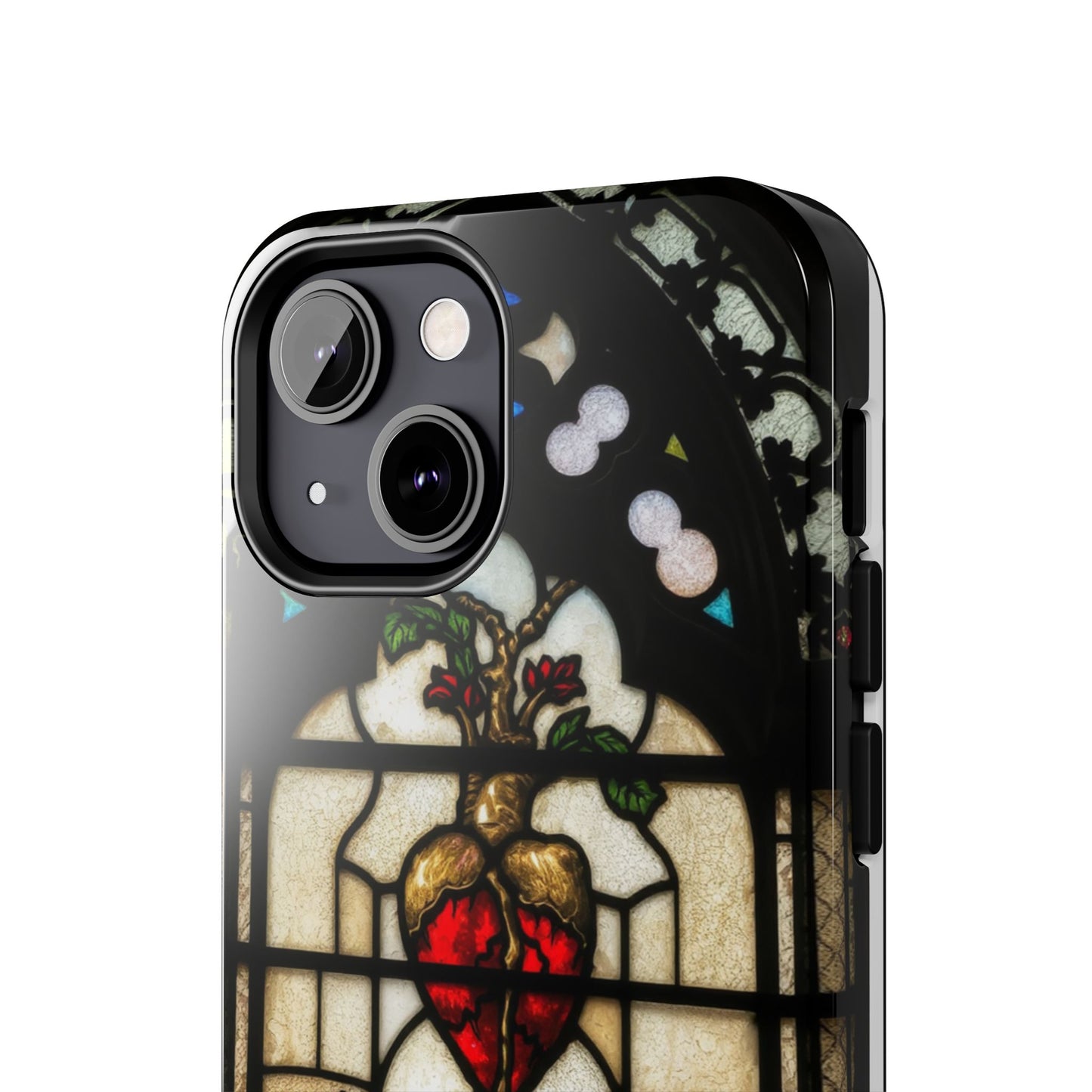 Stained Glass Heart Tough Phone Case - Unique Design for Protection & Style