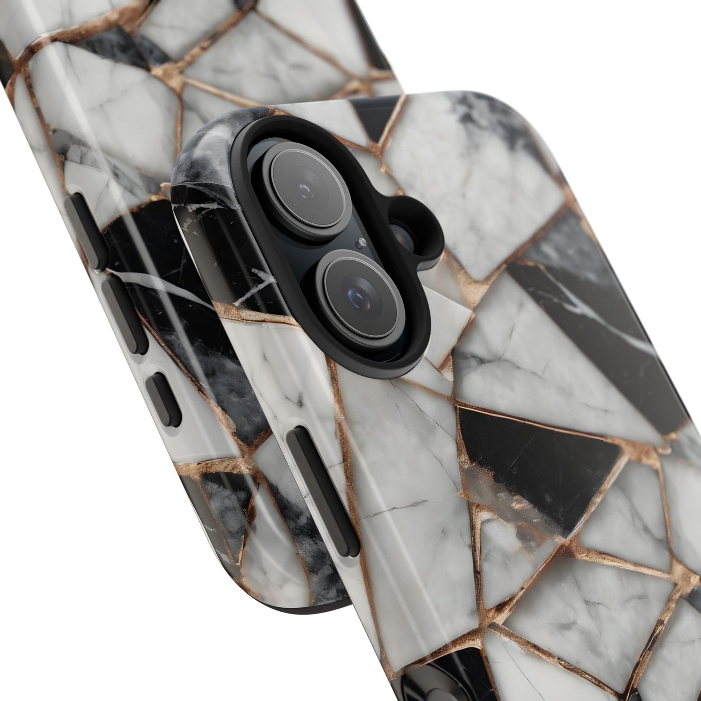 Elegant Marble Tough Phone Case - Stylish Protection for iPhone