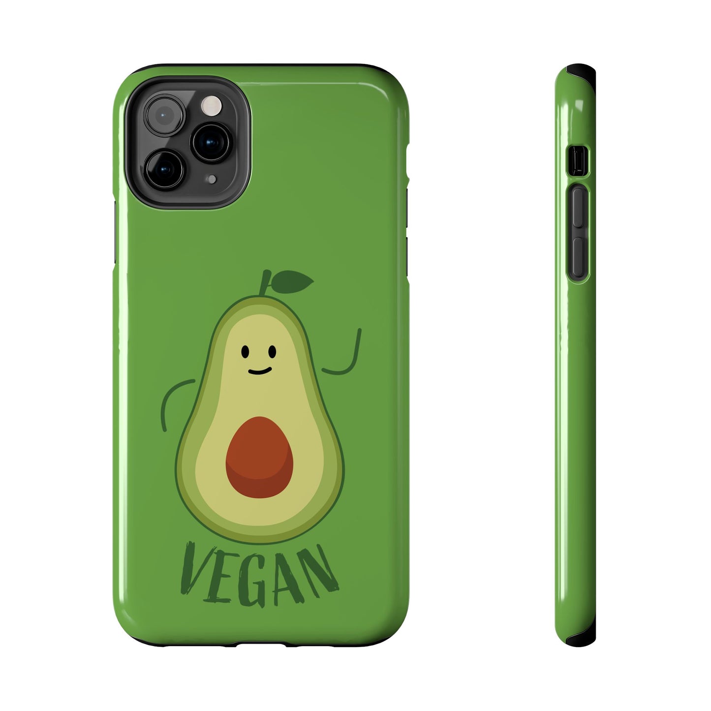 Vegan Avocado Tough Phone Case - Cute & Durable Phone Cover - for iPhone