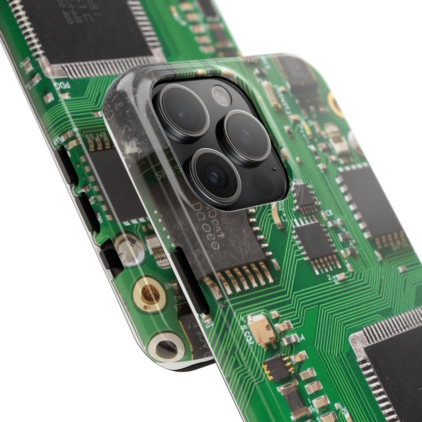 Circuit Board Tough Phone Case - Durable Tech Design