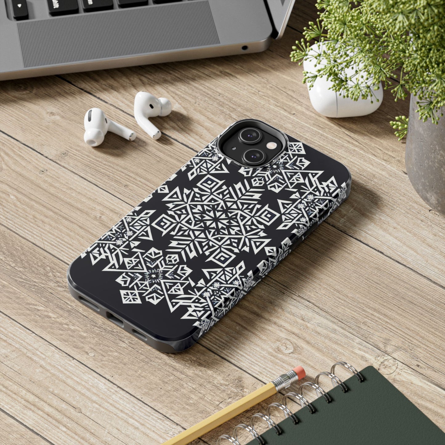 Winter Wonderland Tough Phone Case - Digital Snowflake - for iPhone