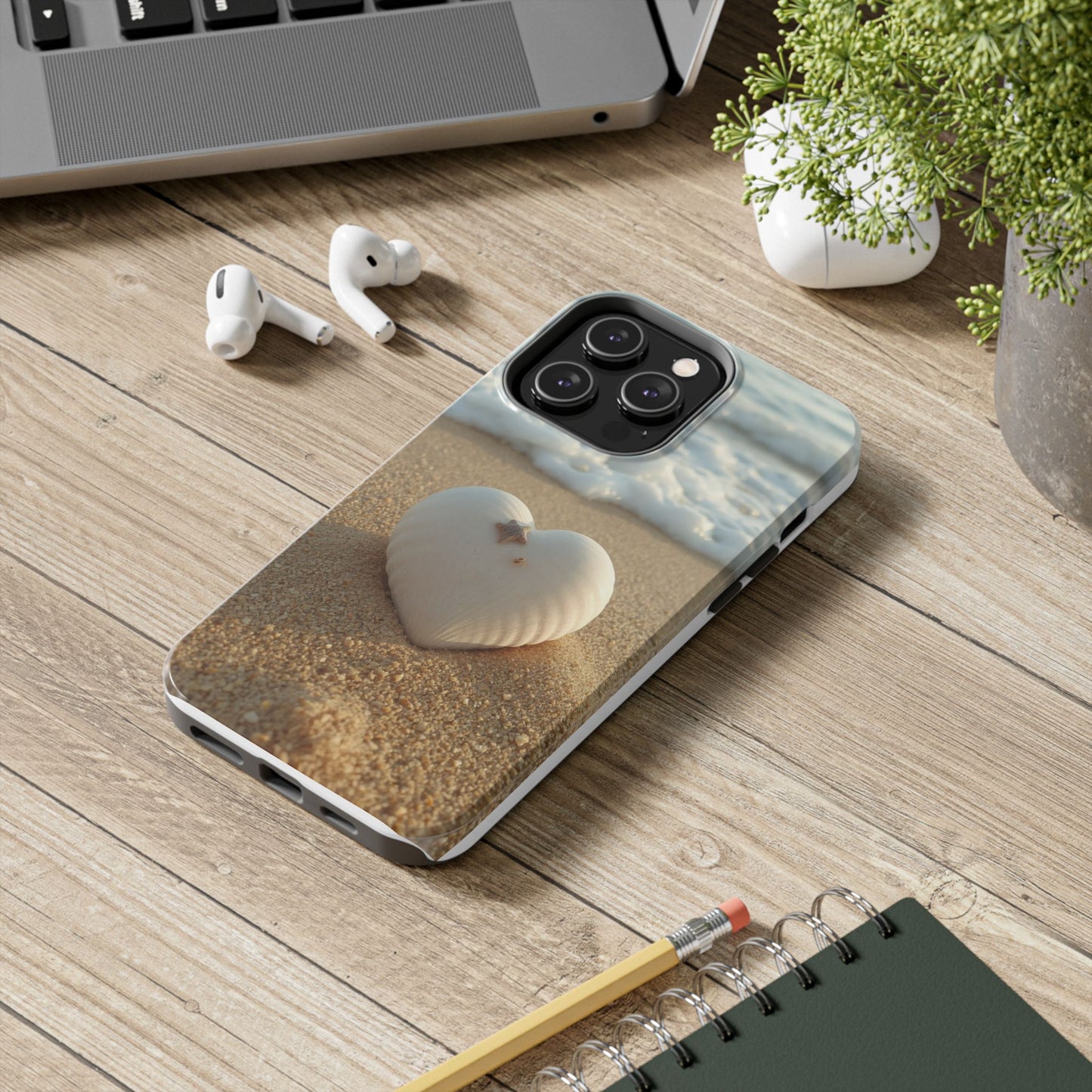 Heart Seashell Tough Phone Case for iPhone